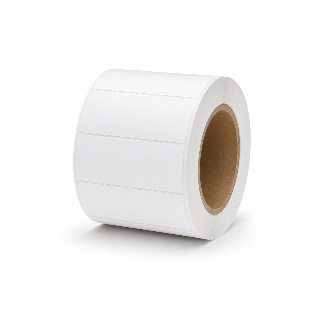 Thermal Transfer Label Paper White Permanent 102mm x 65mm Perf. 2200/roll 76mm core - Omni Packaging 
