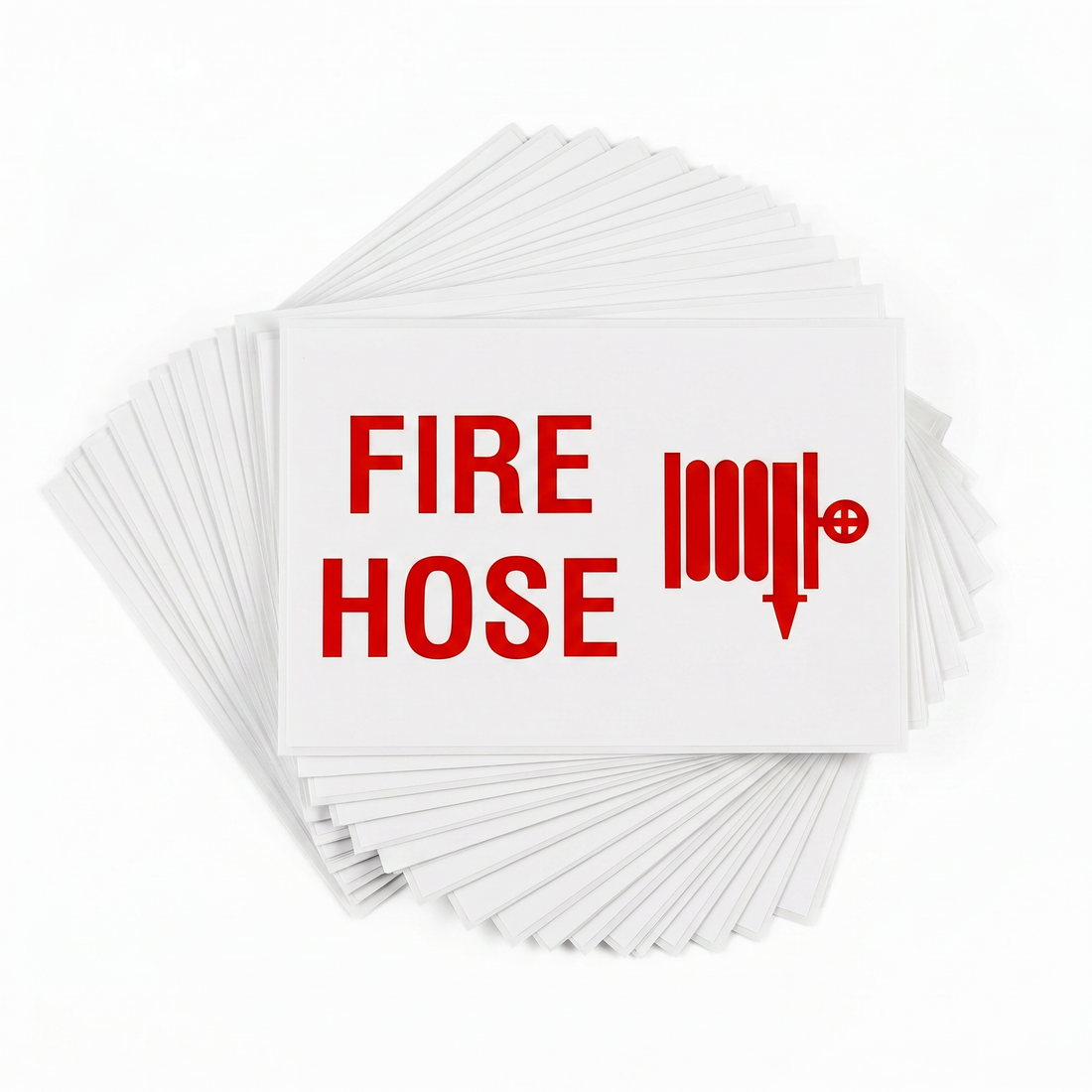 FIRE HOSE Laminated Weatherproof PET Label 125mm x 175mm 5 Pack