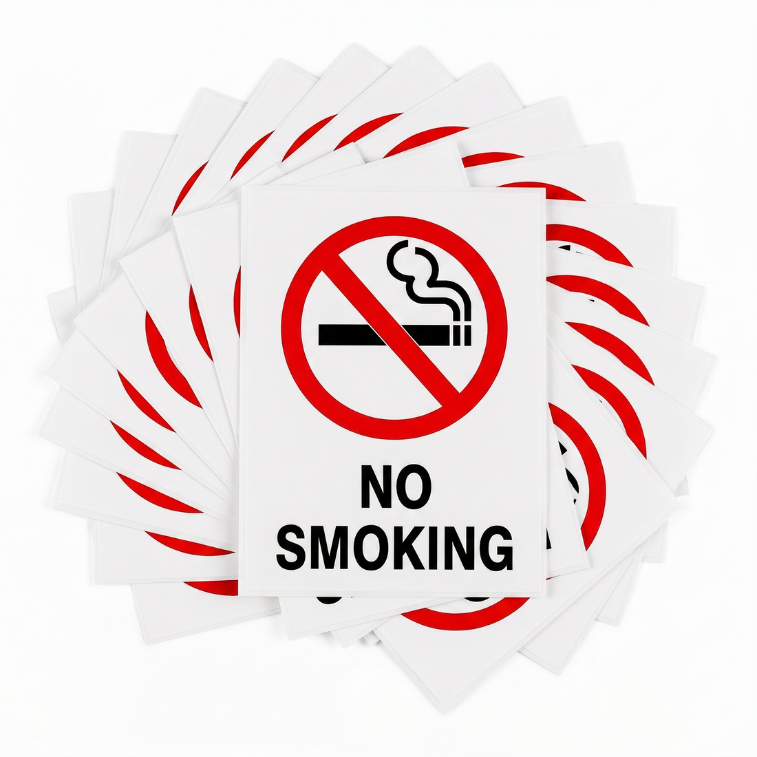 NO SMOKING Laminated Weatherproof PET Label 125mm x 175mm 5 Pack