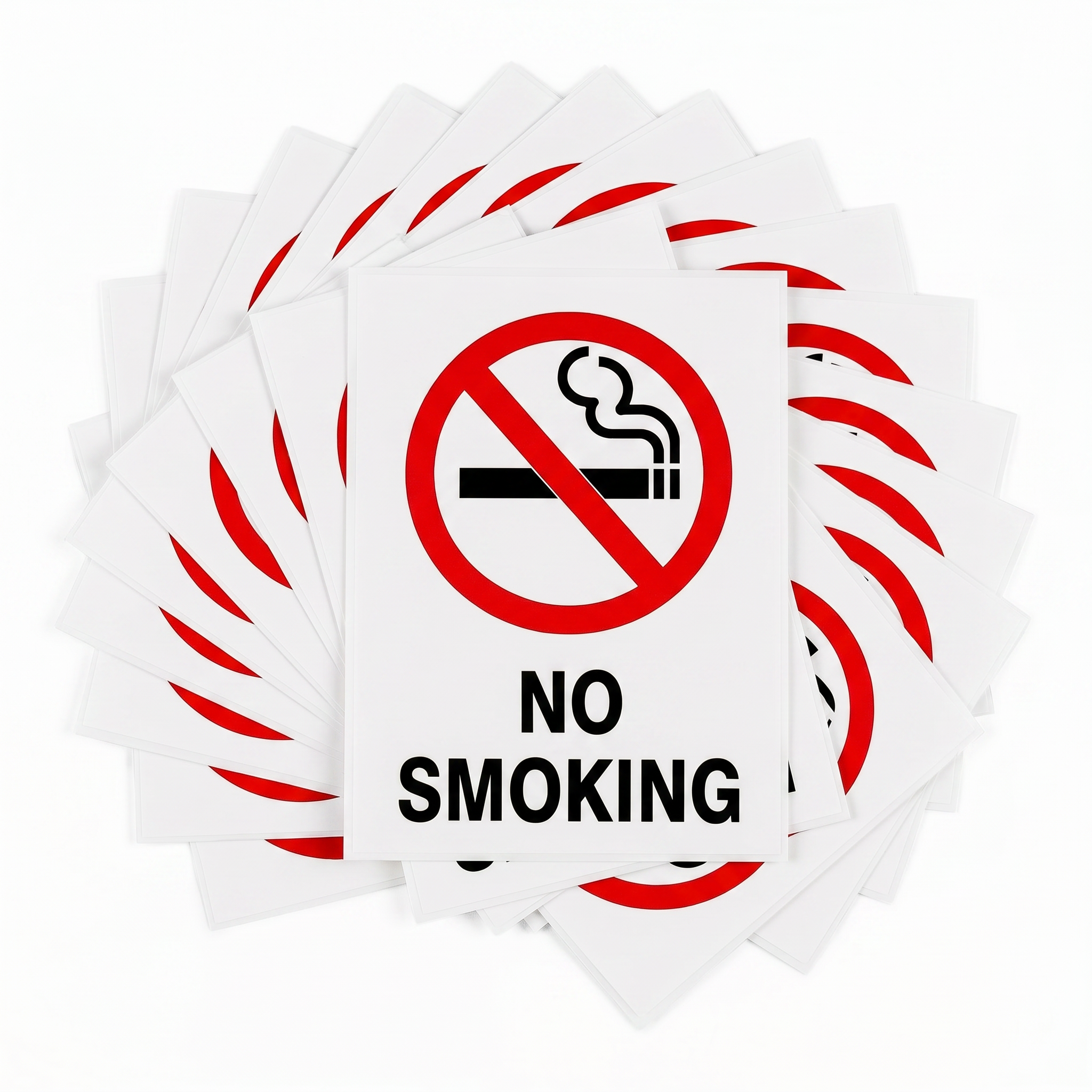 NO SMOKING Laminated Weatherproof PET Label 125mm x 175mm 5 Pack