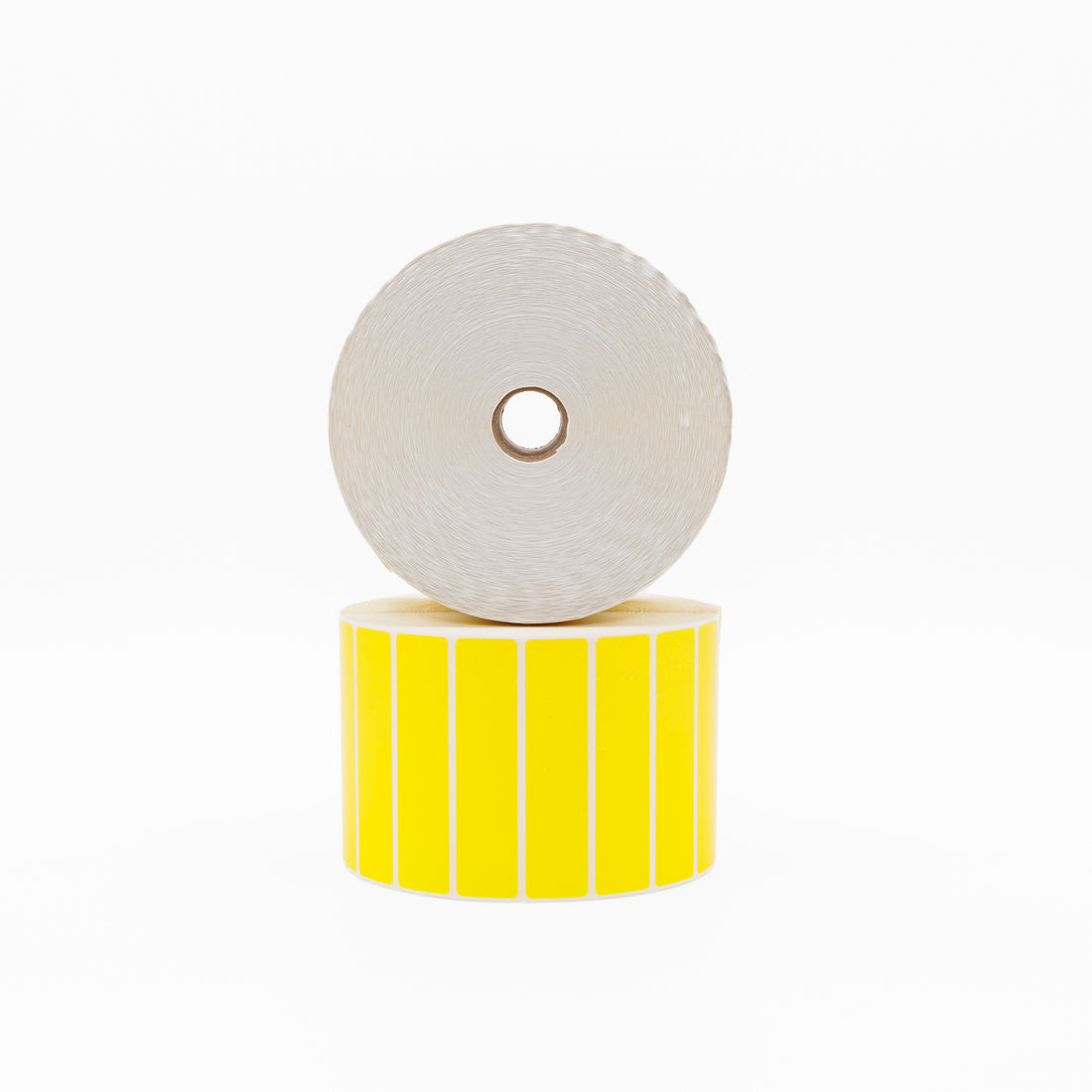 Thermal Direct Label Paper Yellow Permanent 102mm x 25mm Perf. 1300/roll 25mm core