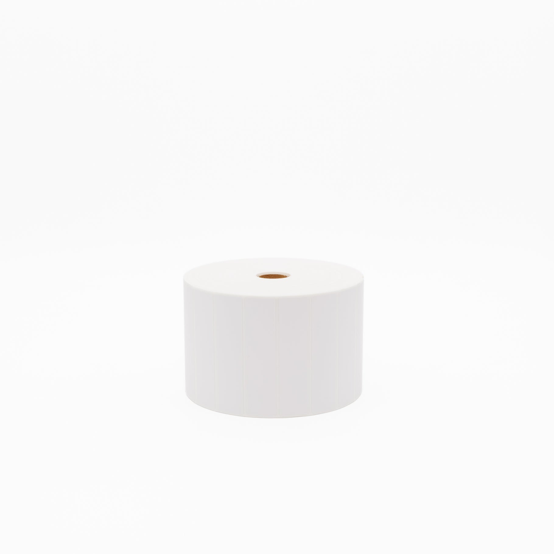 Thermal Direct Label Paper White Permanent 102mm x 25mm Perf. 5100/roll 76mm core - Omni Packaging 
