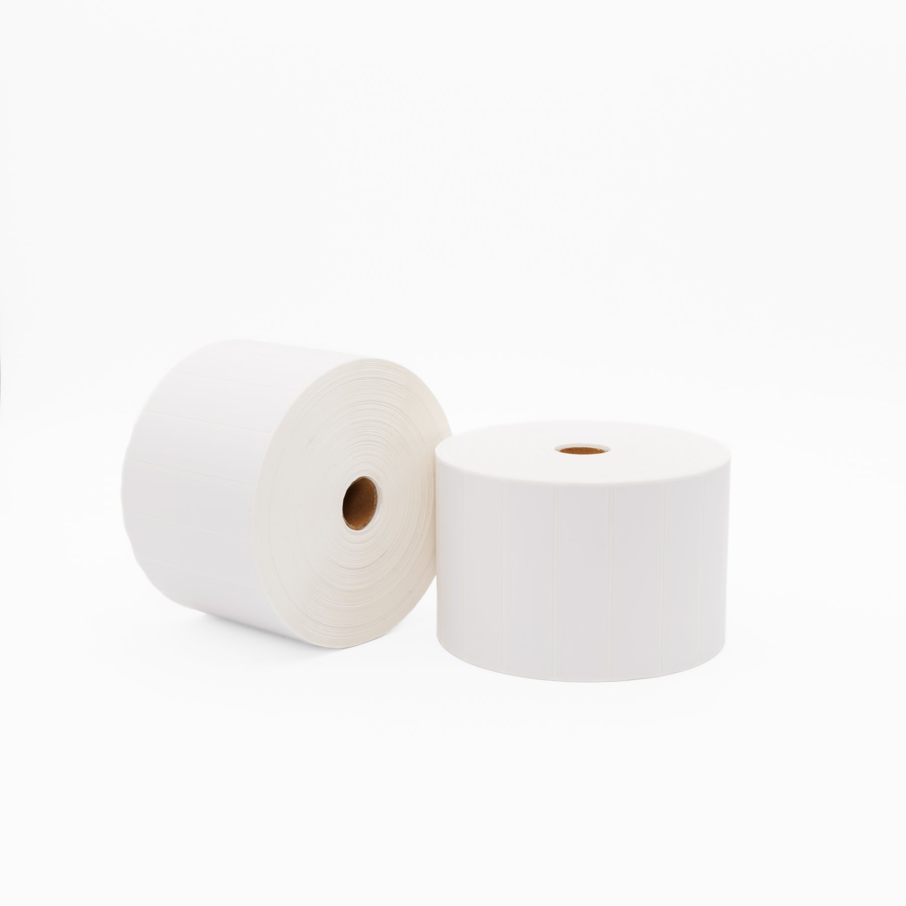 Thermal Direct Label Paper White Permanent 102mm x 25mm Perf. 5100/roll 76mm core - Omni Packaging 