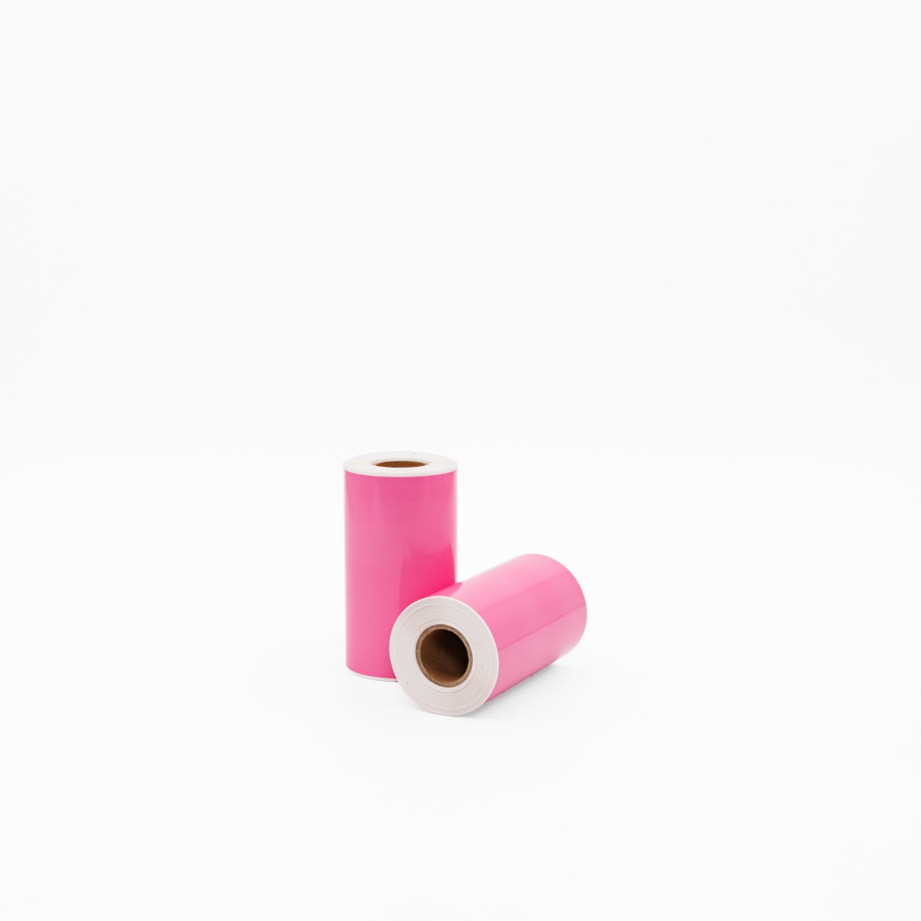 Thermal Direct Label Paper Pink Permanent 102mm x 152mm Perf. 85/roll 25mm core - Omni Packaging 