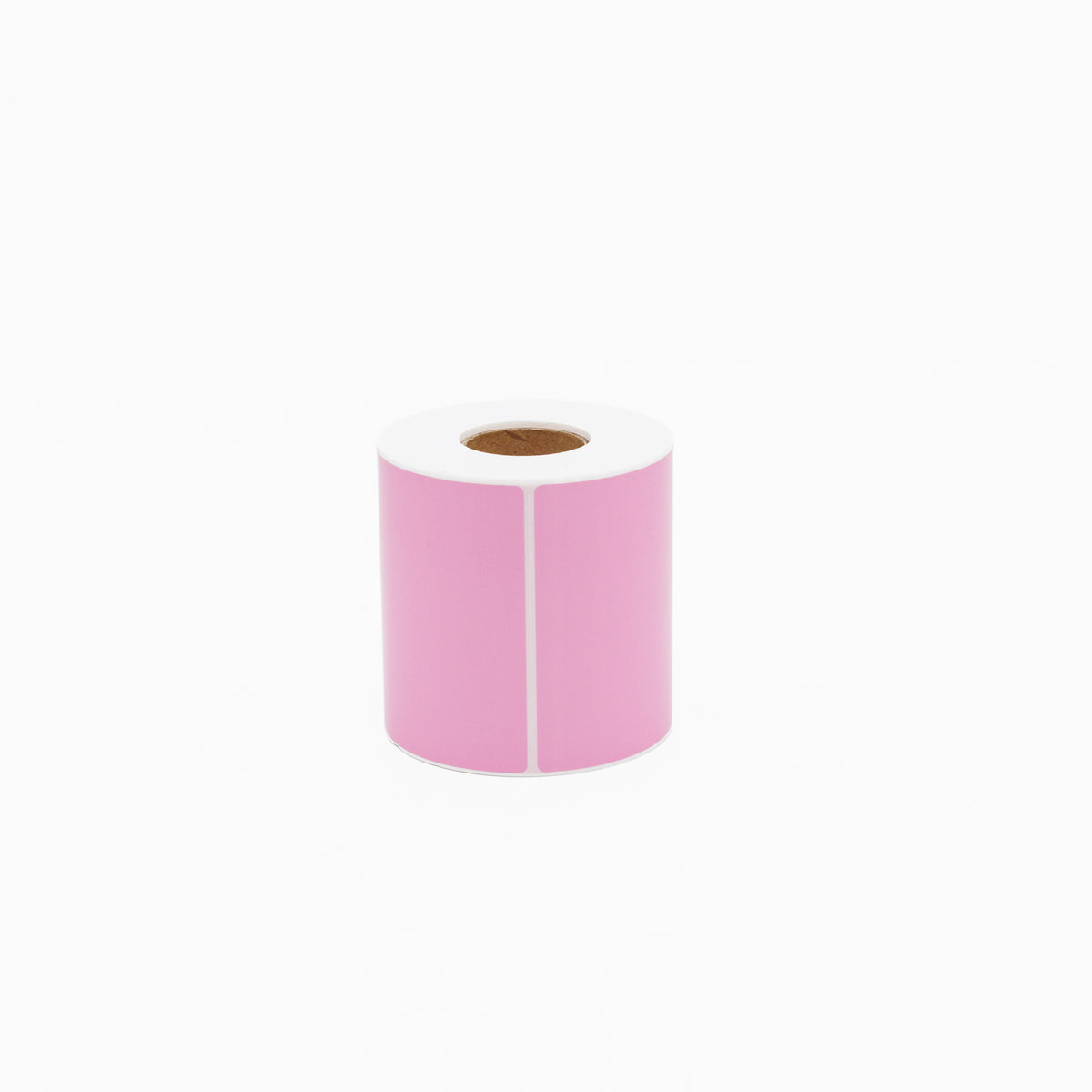 Thermal Direct Label Paper Pink Permanent 102mm x 152mm Perf. 500/roll 25mm core - Omni Packaging 
