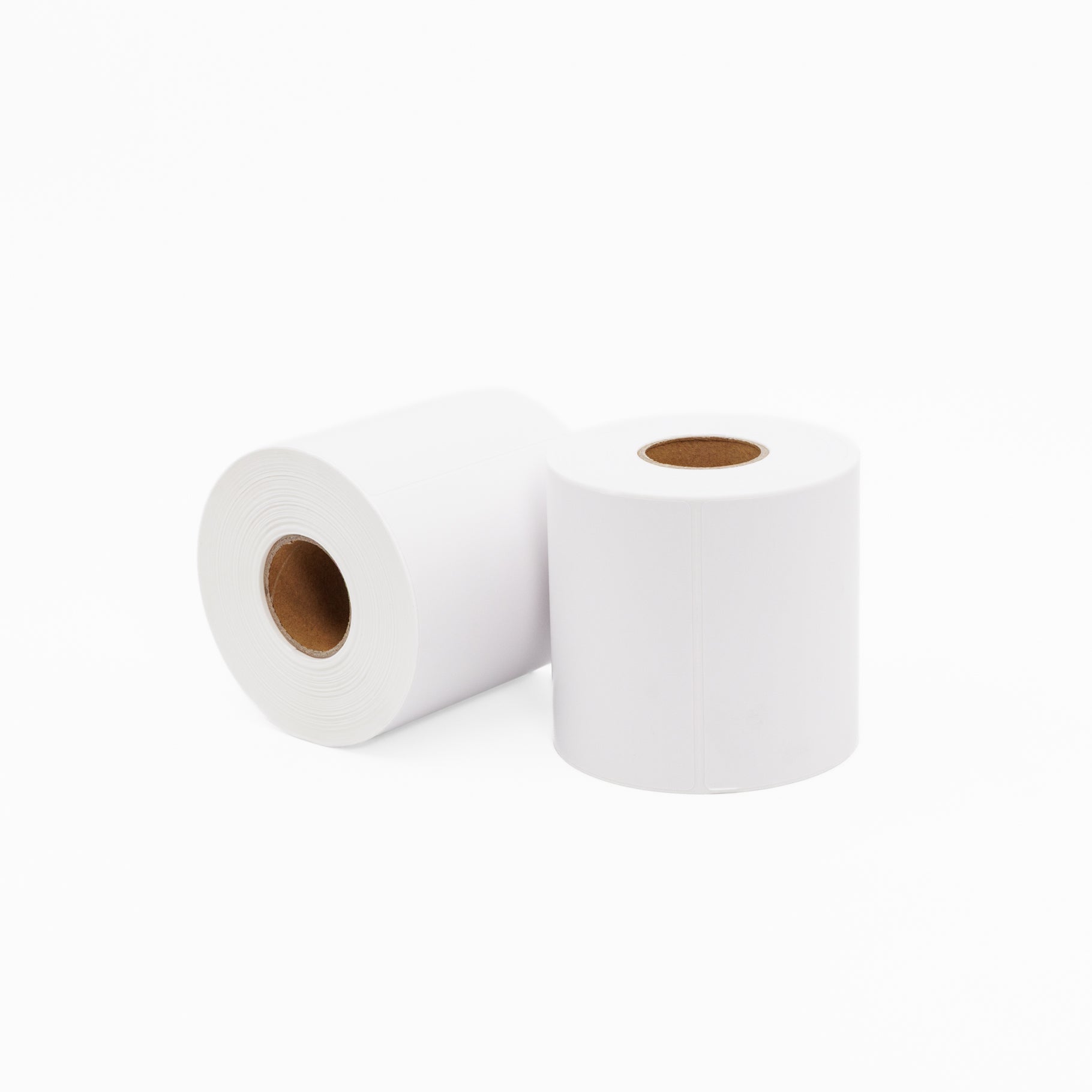 Thermal Direct Label Paper White Permanent 102mm x 152mm Perf. 300/roll 40mm core - Omni Packaging 