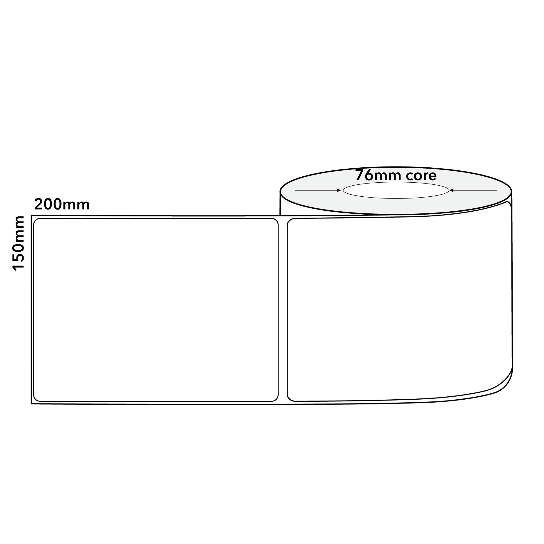 Thermal Labels Direct 150mm x 200mm 700/roll 76mm core White - Omni Packaging 