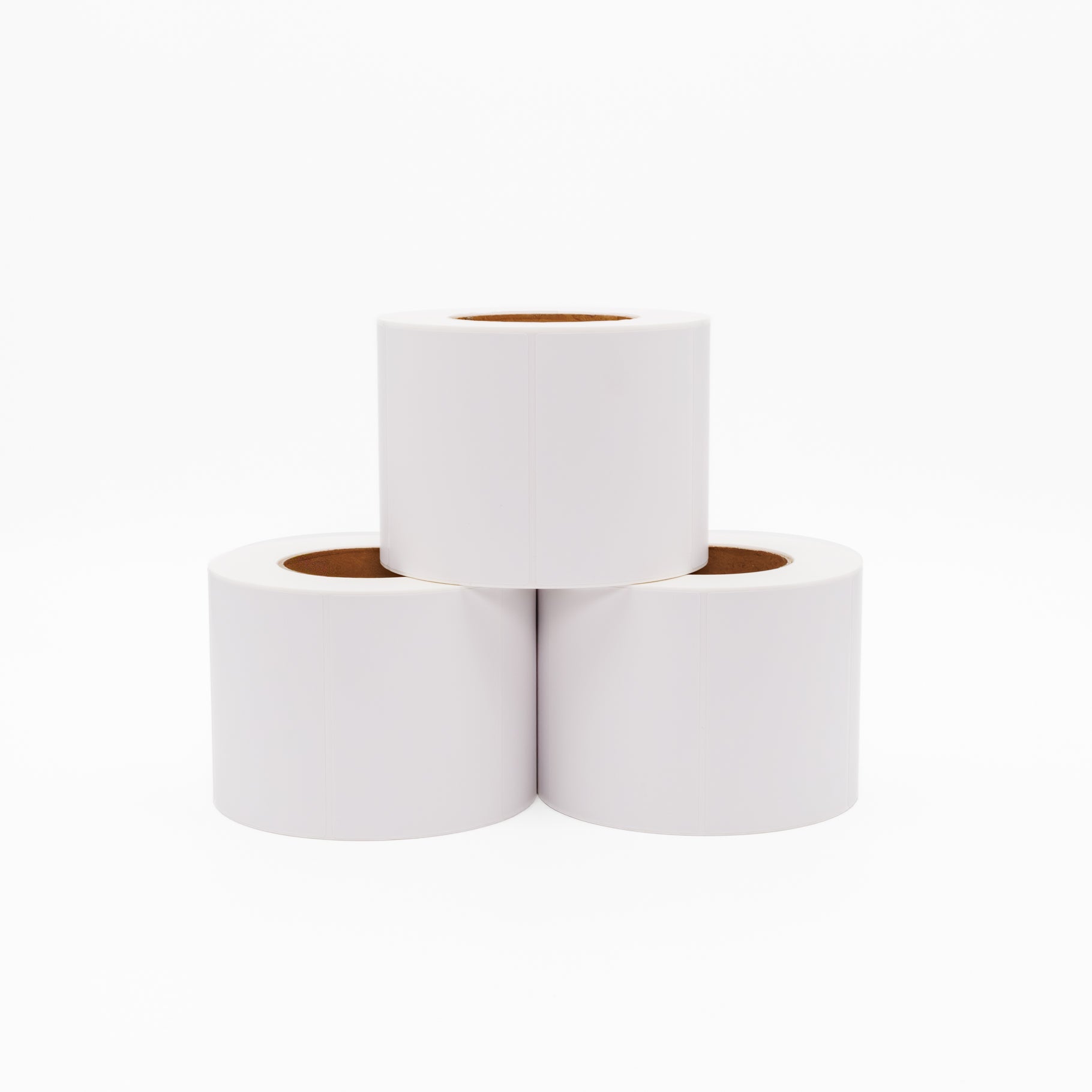 Thermal Direct Label Paper White Permanent 102mm x 77mm Perf. 1750/roll 76mm core - Omni Packaging 