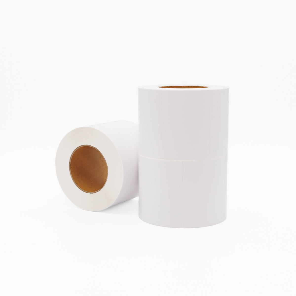 Thermal Direct Label Paper White Permanent 102mm x 77mm Perf. 1750/roll 76mm core - Omni Packaging 