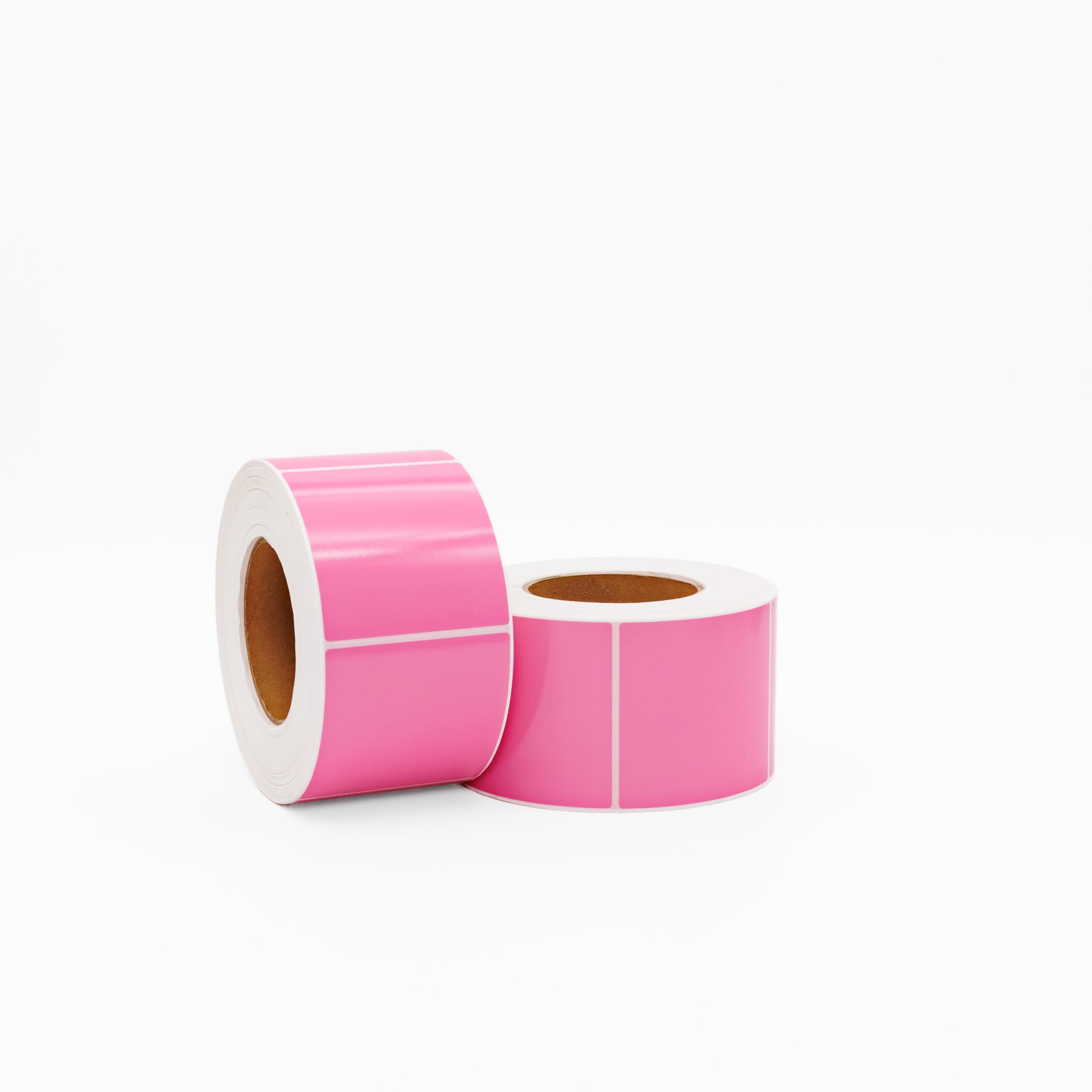 Thermal Direct Label Paper Pink Permanent 80mm x 85mm Perf. 1750/roll 76mm core - Omni Packaging 