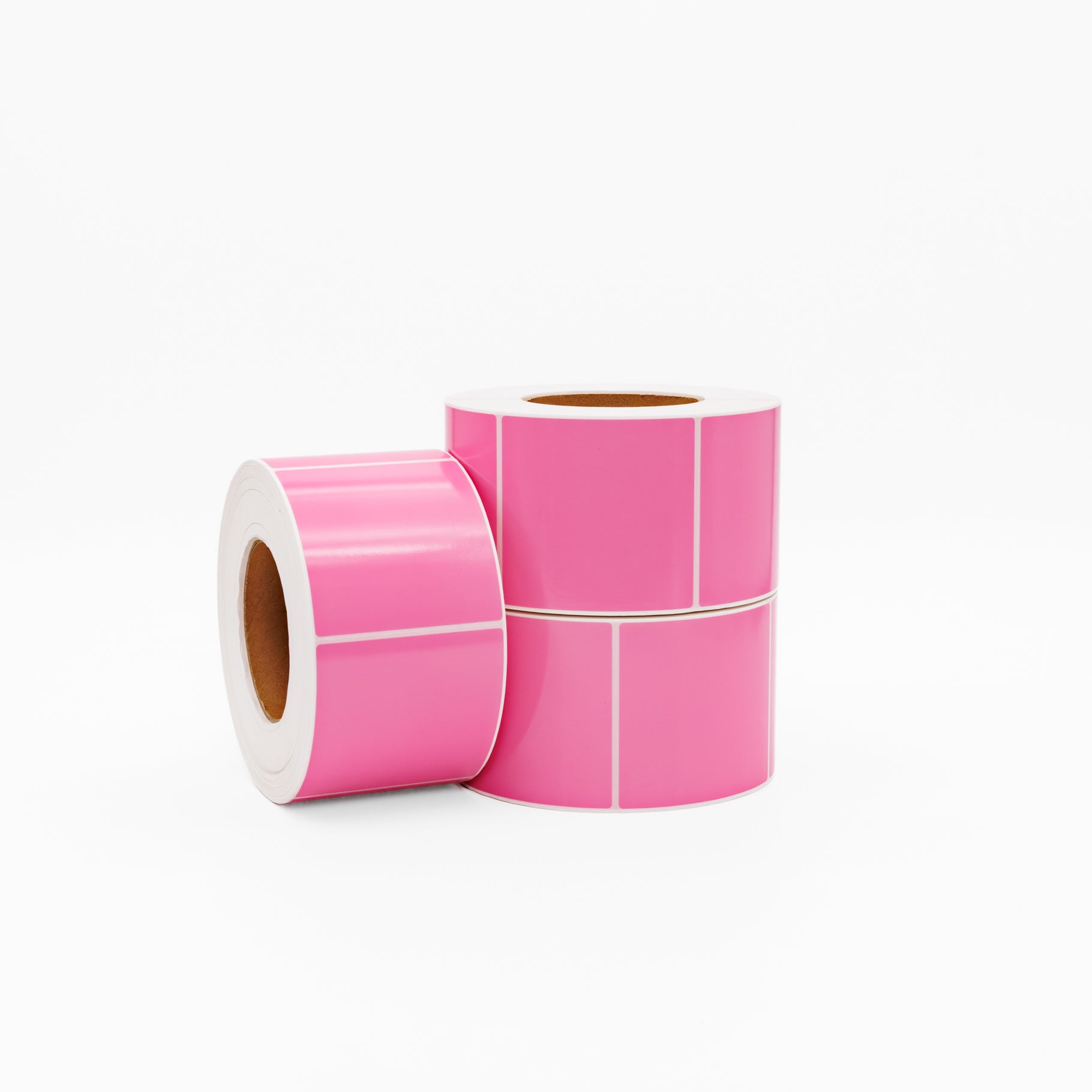 Thermal Direct Label Paper Pink Permanent 80mm x 85mm Perf. 1750/roll 76mm core - Omni Packaging 