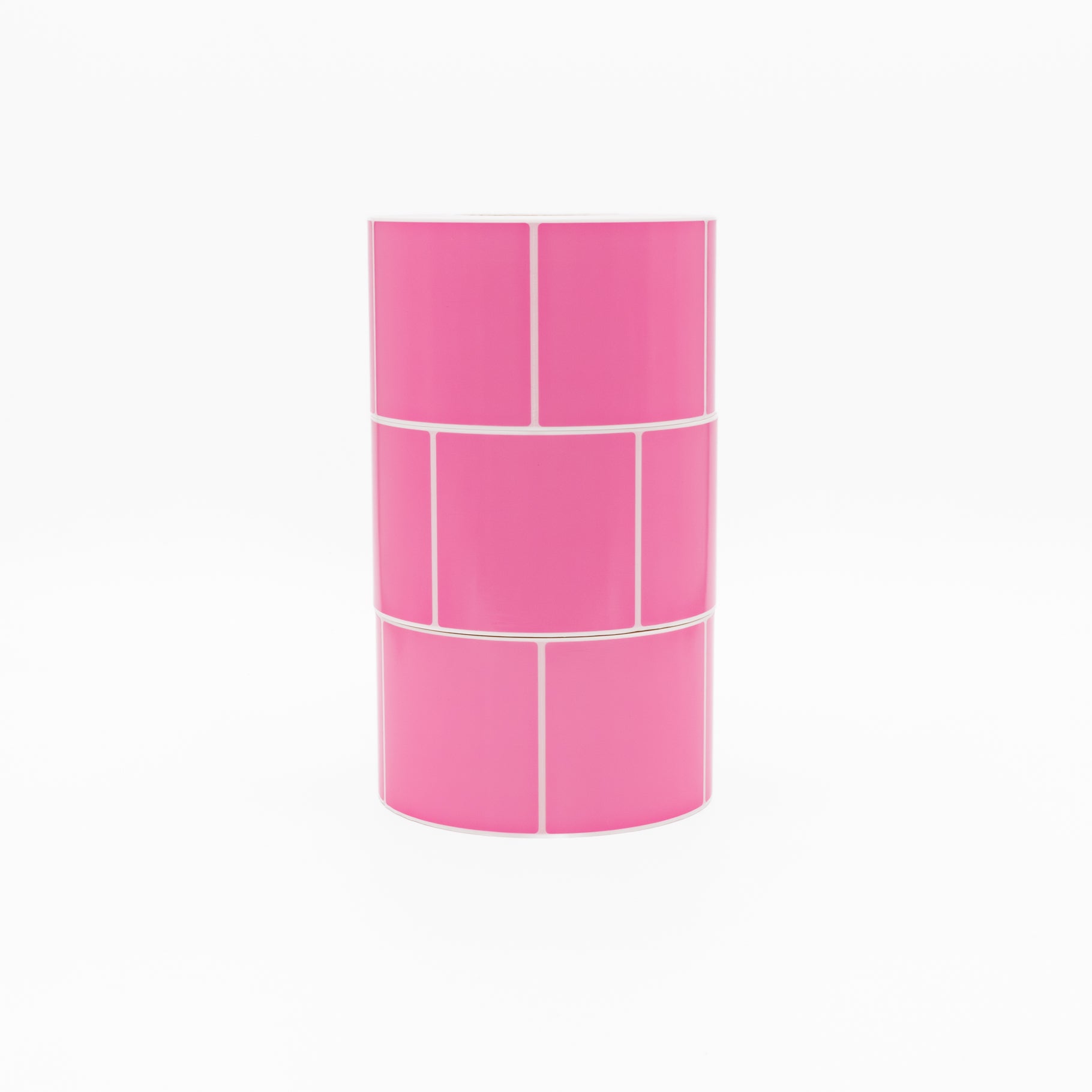 Thermal Direct Label Paper Pink Permanent 80mm x 85mm Perf. 1750/roll 76mm core - Omni Packaging 