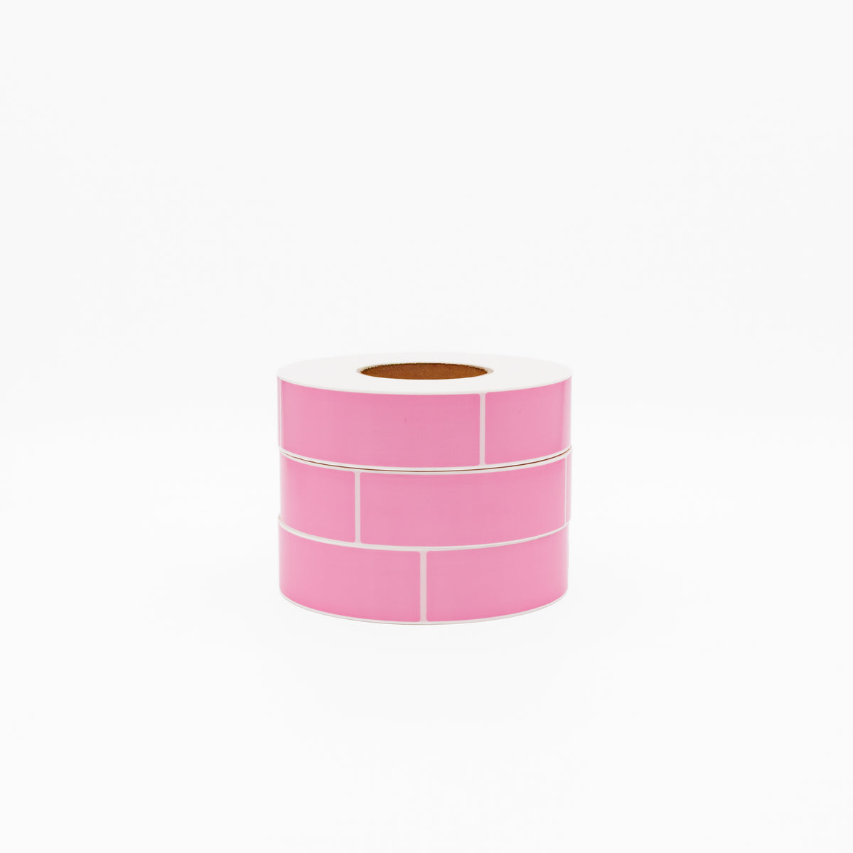 Thermal Direct Label Paper Pink Permanent 40mm x 140mm Perf. 1000/roll 76mm core - Omni Packaging 