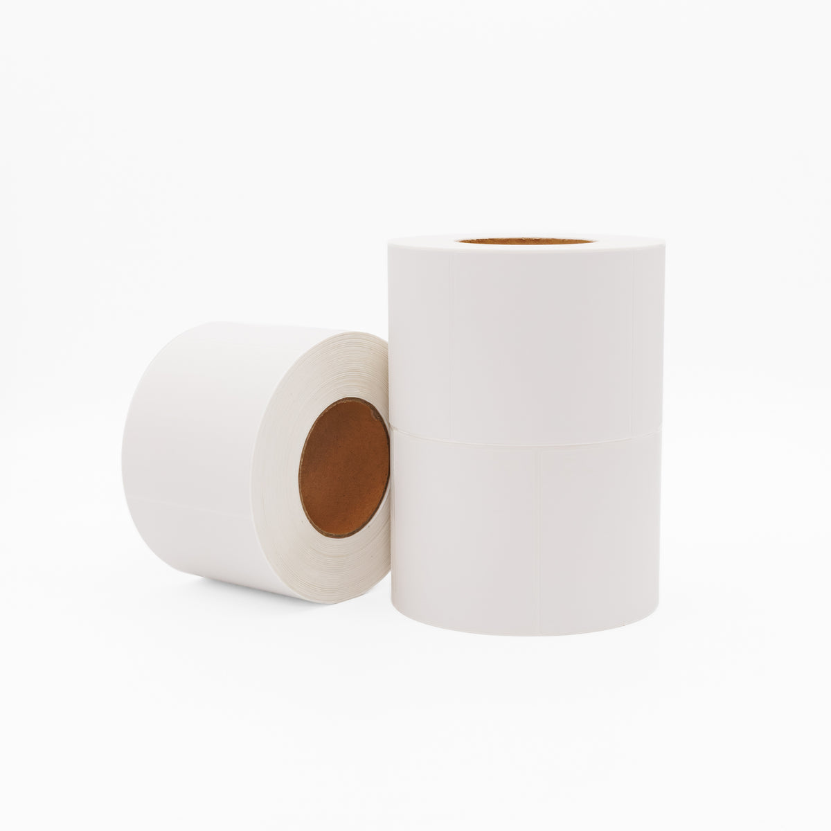 Thermal Transfer Label Paper White Permanent 102mm x 102mm Perf. 1500/roll 76mm core - Omni Packaging 