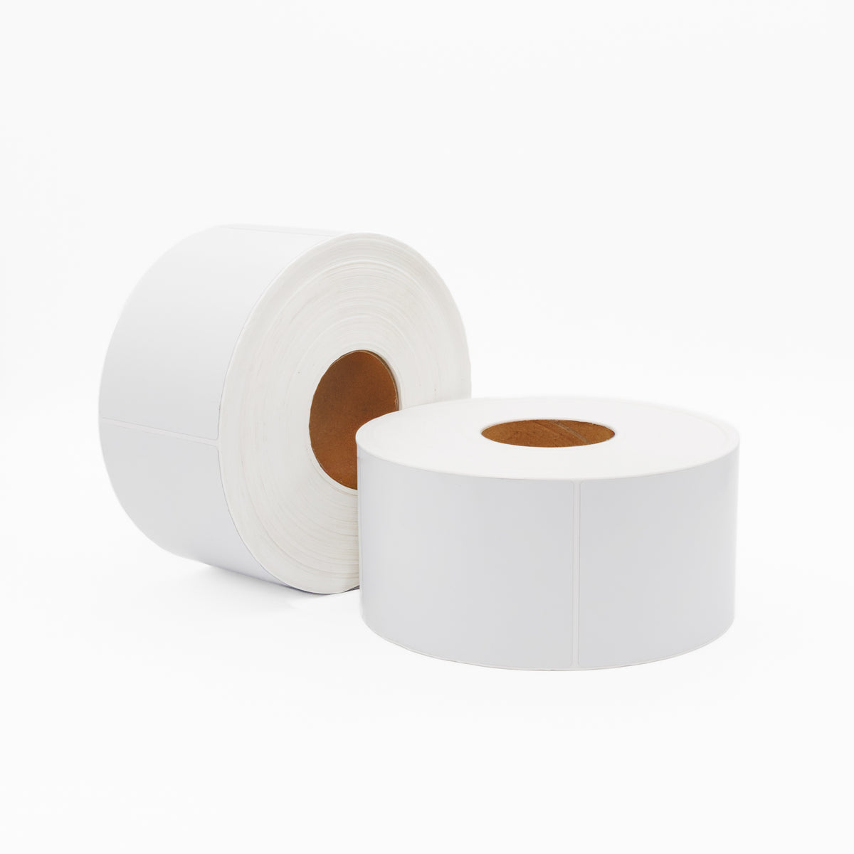 Thermal Transfer Label Tyre White Permanent 102mm x 152mm Perf. 750/roll 76mm core - Omni Packaging 