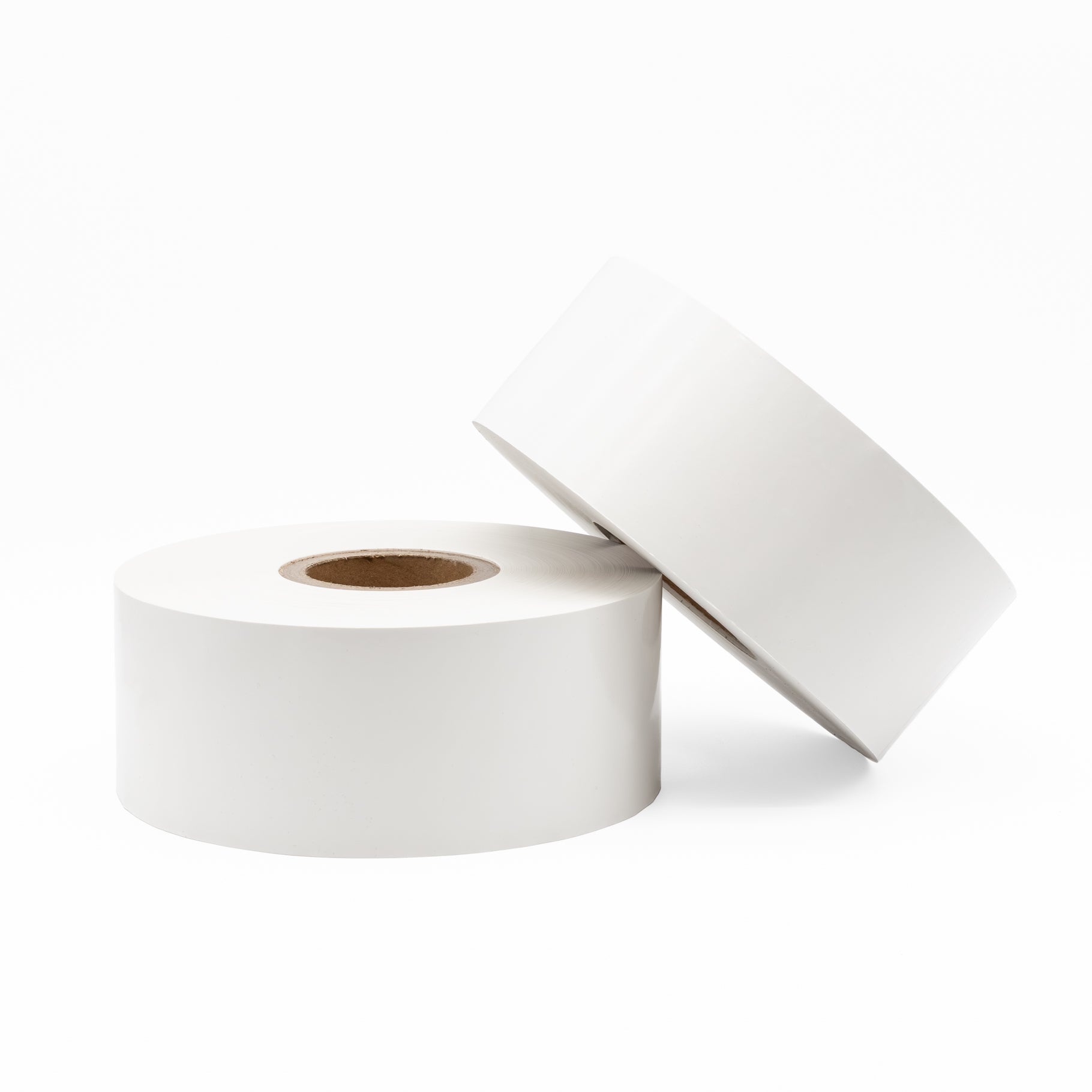 Linerless Direct Thermal Labels 100mm x 500m 76mm core White - Omni Packaging 