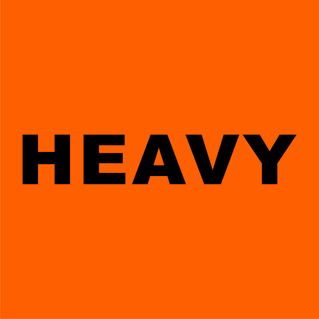 HEAVY Sticker - Printed Stickers Heavy Orange 72mm x 100mm 500/roll - Omni Packaging 