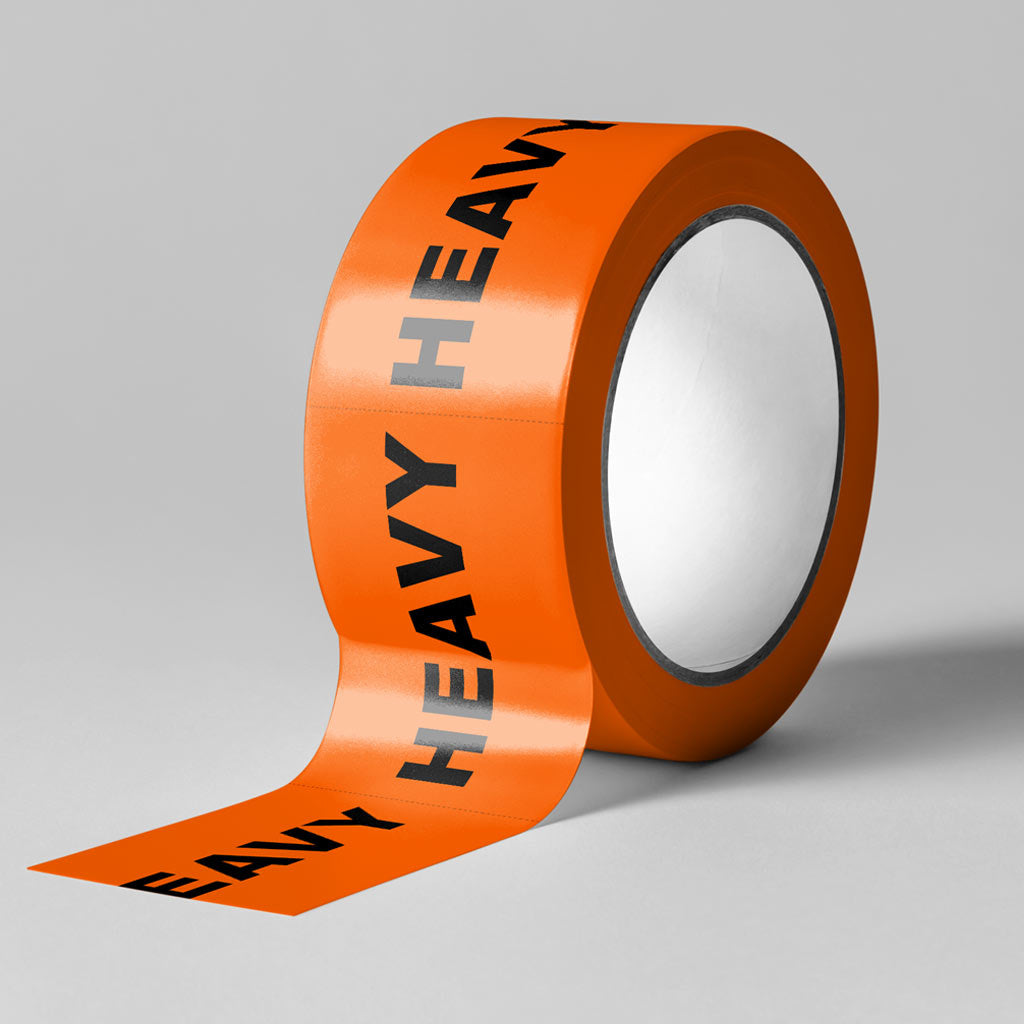 HEAVY Sticker - Printed Stickers Heavy Orange 72mm x 100mm 500/roll - Omni Packaging 