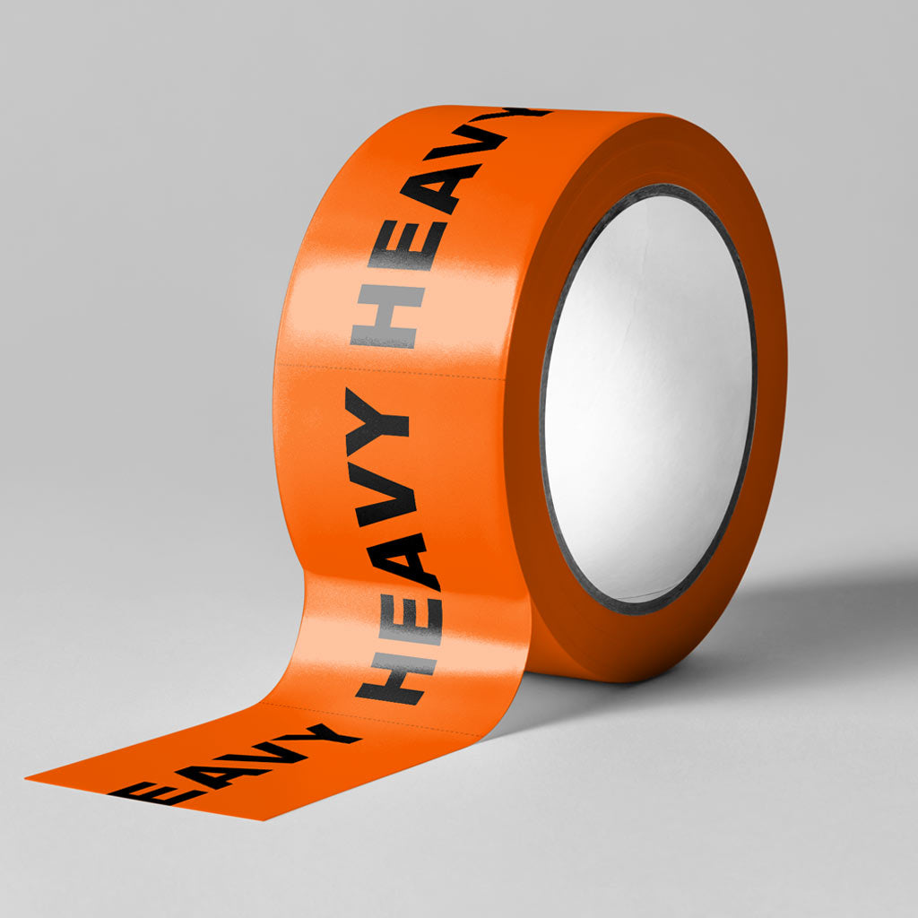 HEAVY Label - PVC Perforated Orange 72mm X 100mm 500/roll - Omni Packaging 