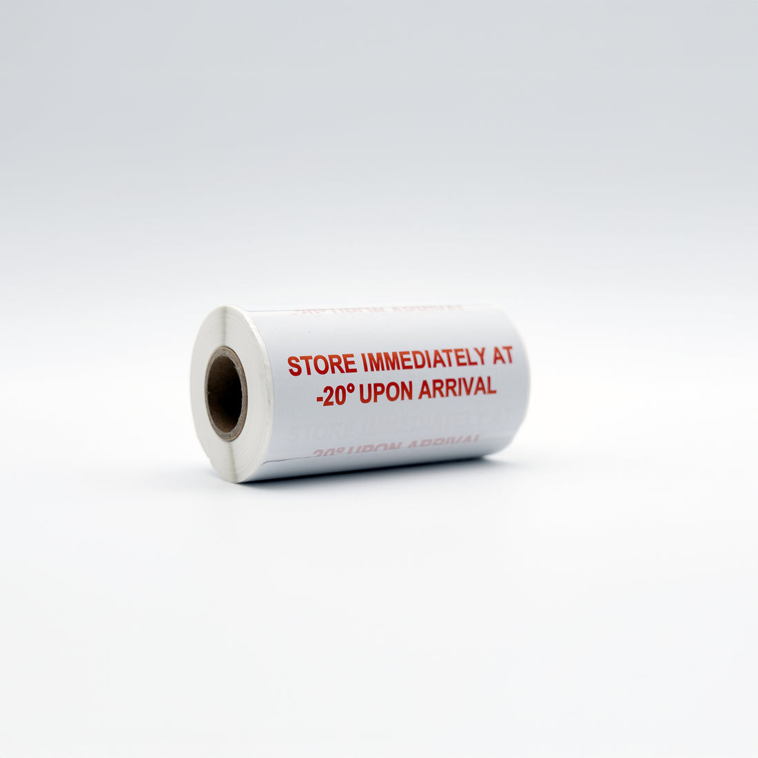 Freezer Sticker - (Store Immediately at -20C) Red 50mm x 100mm 250/roll - Omni Packaging 