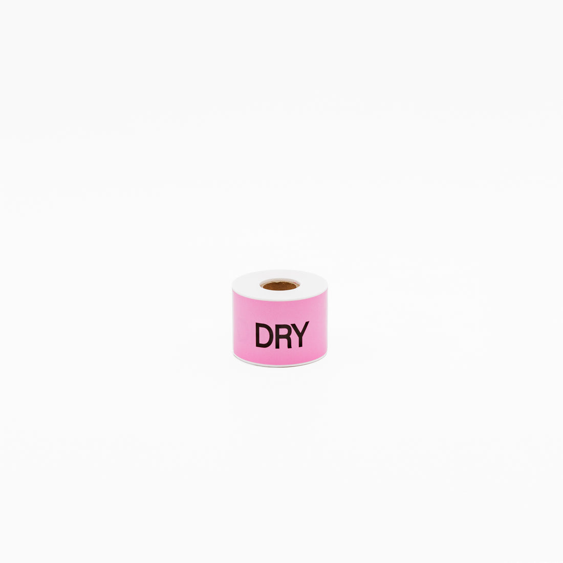 DRY Sticker Black on Pink 50mm x 100mm 250/roll - Omni Packaging 