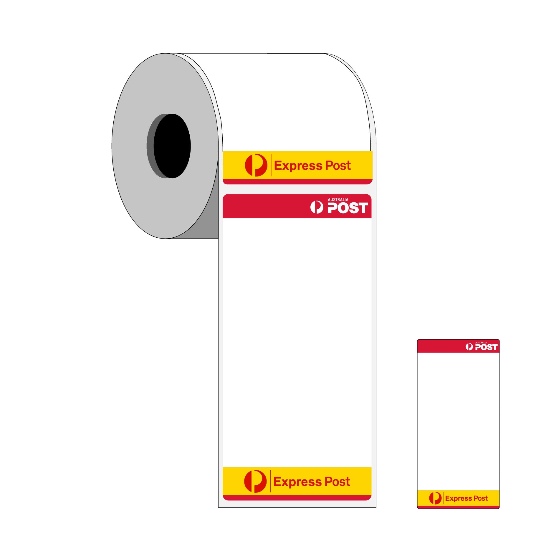 Express Post Thermal Labels Direct 100mm x 206mm 300/roll - Omni Packaging 