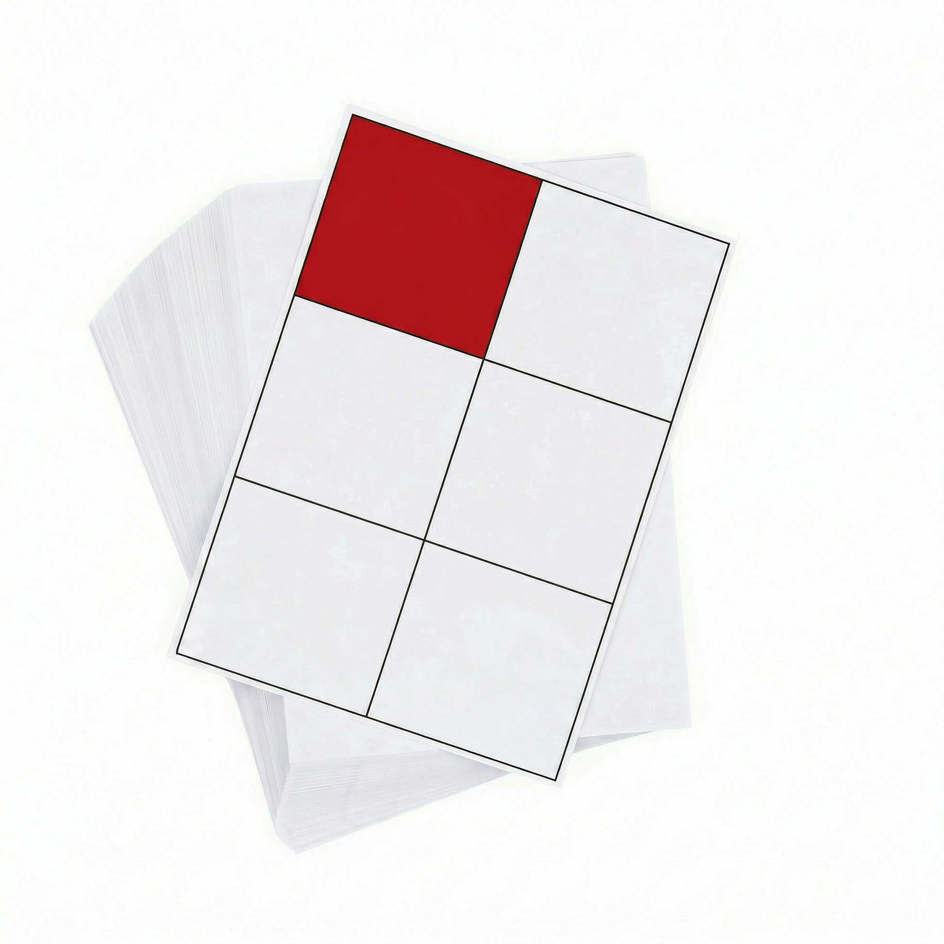 A4 Sheet Printer Labels White Permanent 105mm x 98mm 6 Label/Sheet 100 Sheets/Pack - Omni Packaging 