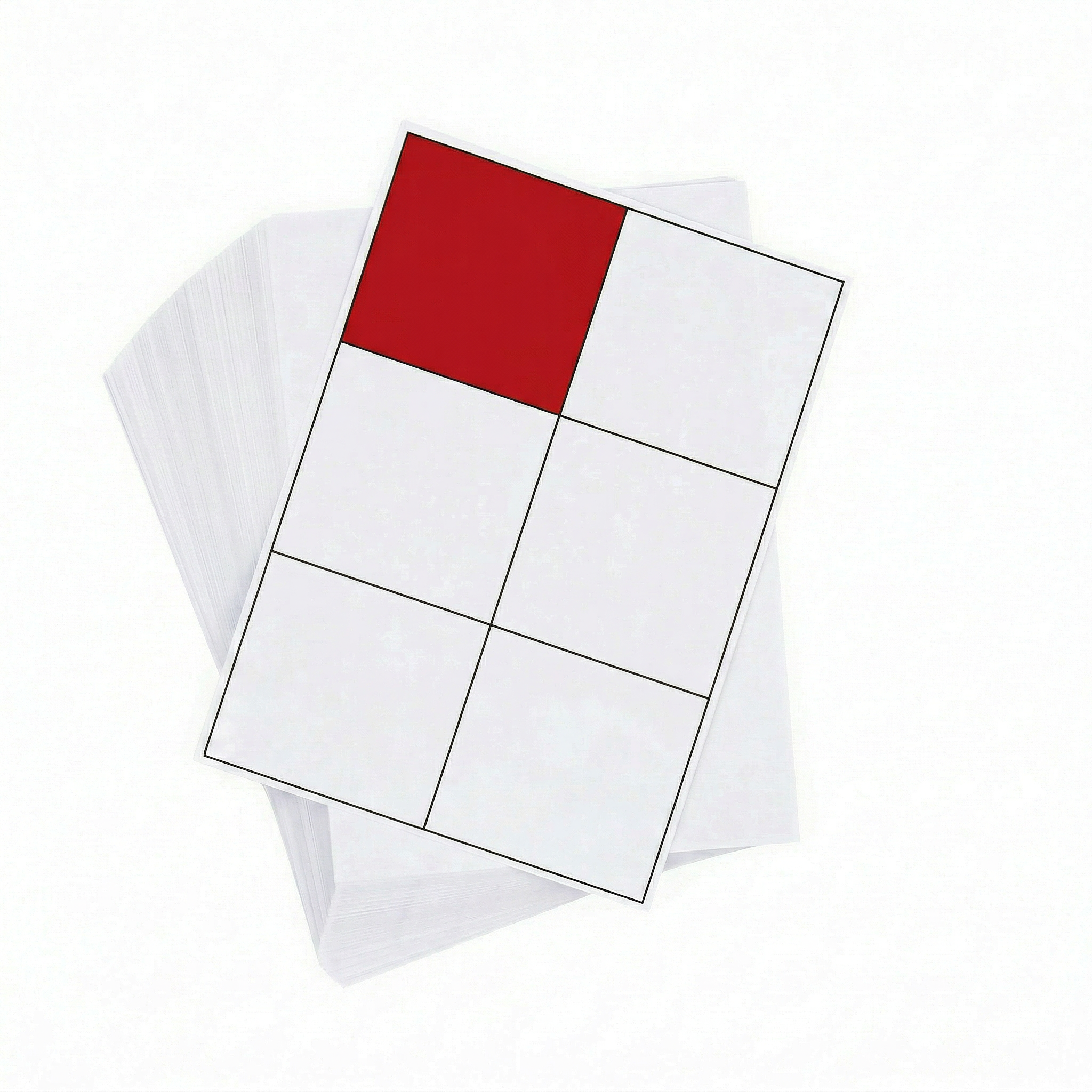 A4 Sheet Printer Labels White Permanent 105mm x 98mm 6 Label/Sheet 100 Sheets/Pack - Omni Packaging 