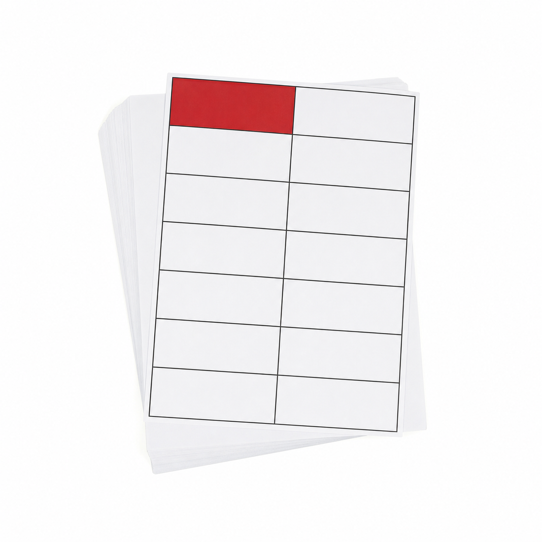 A4 Sheet Printer Labels White Permanent 97mm x 25mm 20 Label/Sheet 100 Sheets/Pack - Omni Packaging 