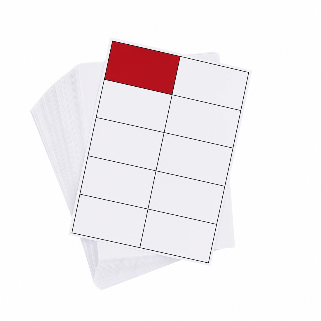 A4 Sheet Printer Labels White Permanent 102mm x 50mm 10 Label/Sheet 100 Sheets/Pack - Omni Packaging 