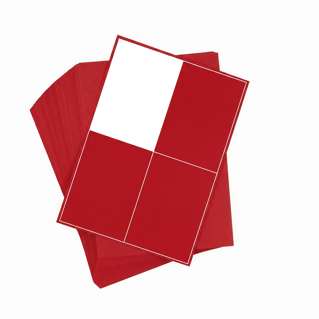 A4 Sheet Printer Labels Red Permanent 105mm x 148mm 4 Label/Sheet 100 Sheets/Pack - Omni Packaging 