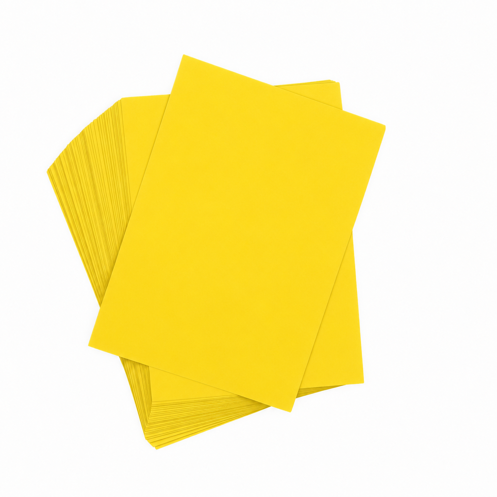 A4 Sheet Printer Labels Yellow Permanent 210mm x 297mm 1 Label/Sheet 100 Sheets/Pack - Omni Packaging 