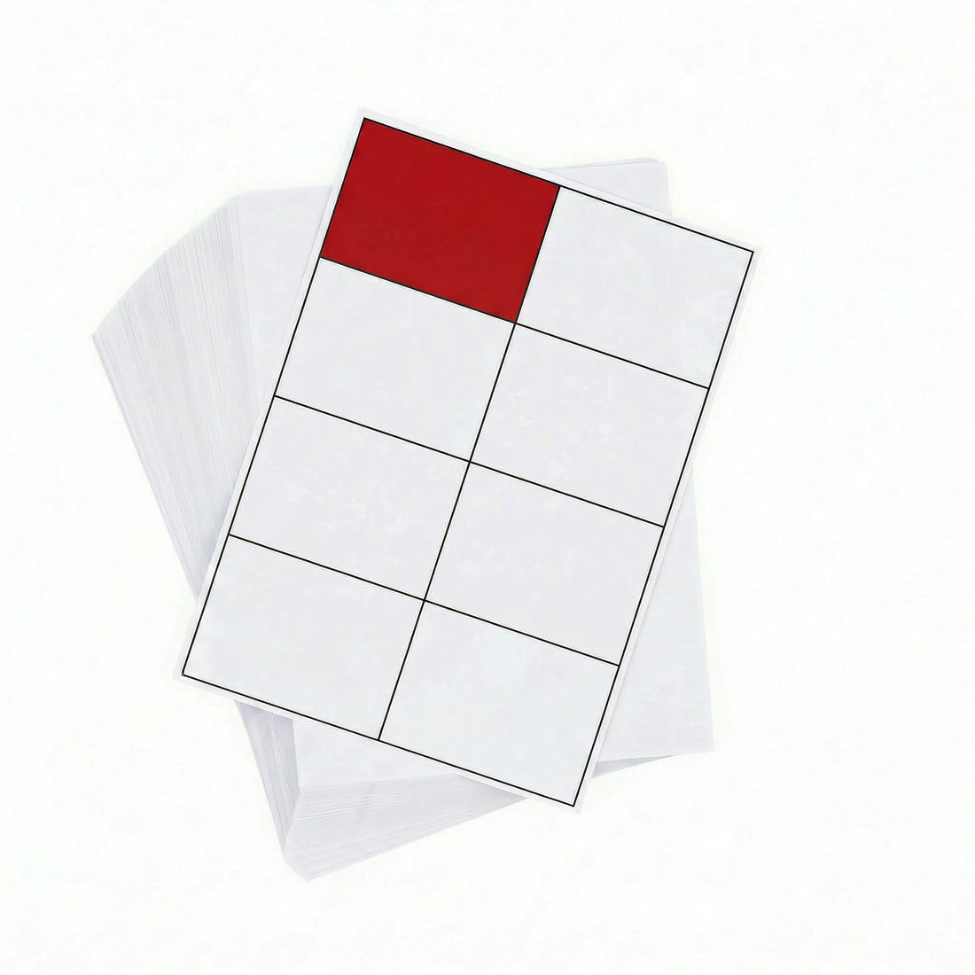 A4 Sheet Printer Blockout Labels White Permanent 105mm x 74mm 8 Label/Sheet 100 Sheets/Pack - Omni Packaging 