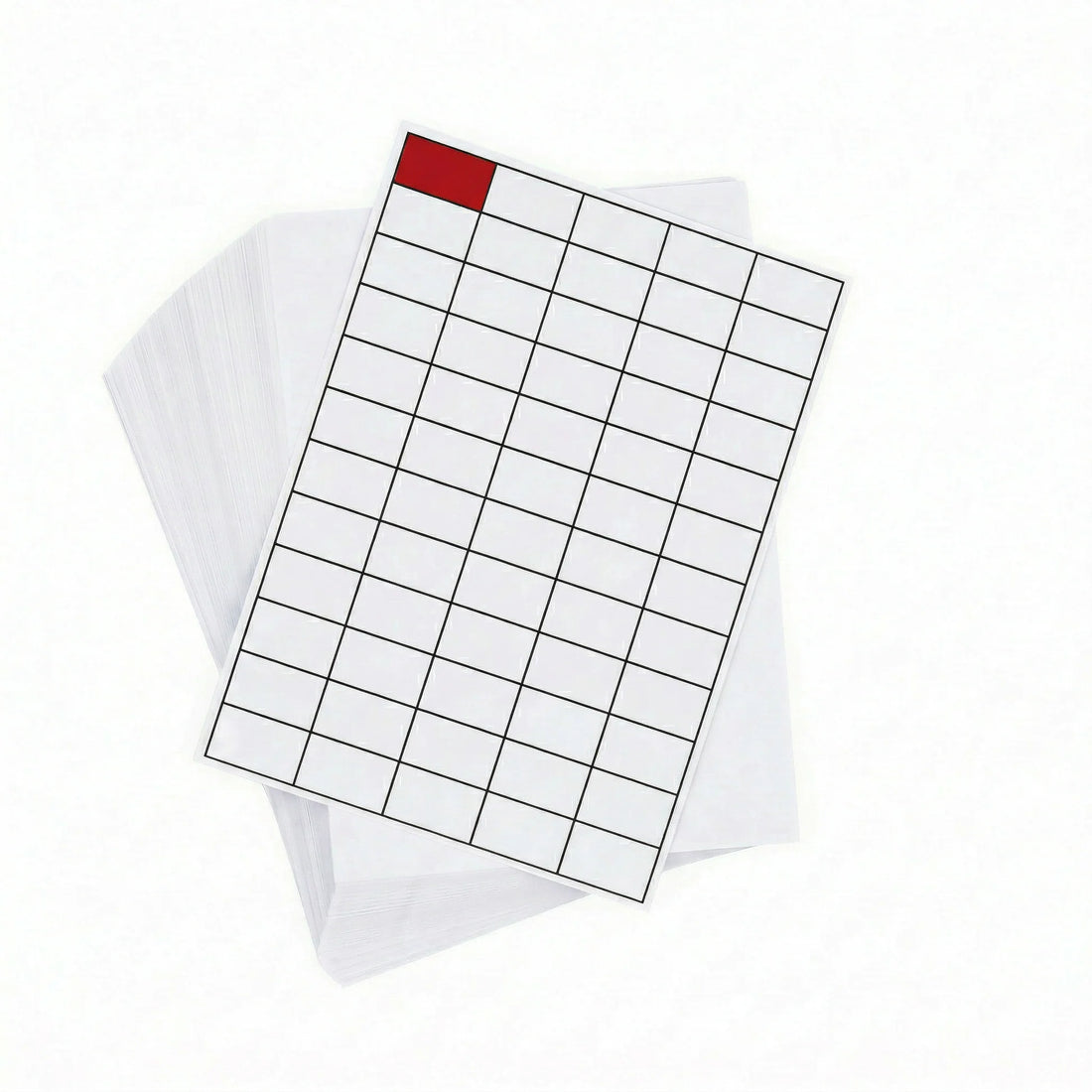 A4 Sheet Printer Blockout Labels White Permanent 38mm x 21mm 65 Label/Sheet 100 Sheets/Pack - Omni Packaging 