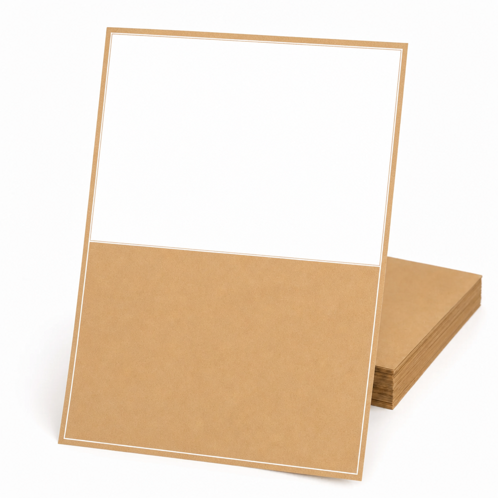 Kraft Paper Label Blockout Brown Permanent 210mm x 147mm 2 Label/Sheet 100 Sheets/Pack - Omni Packaging 