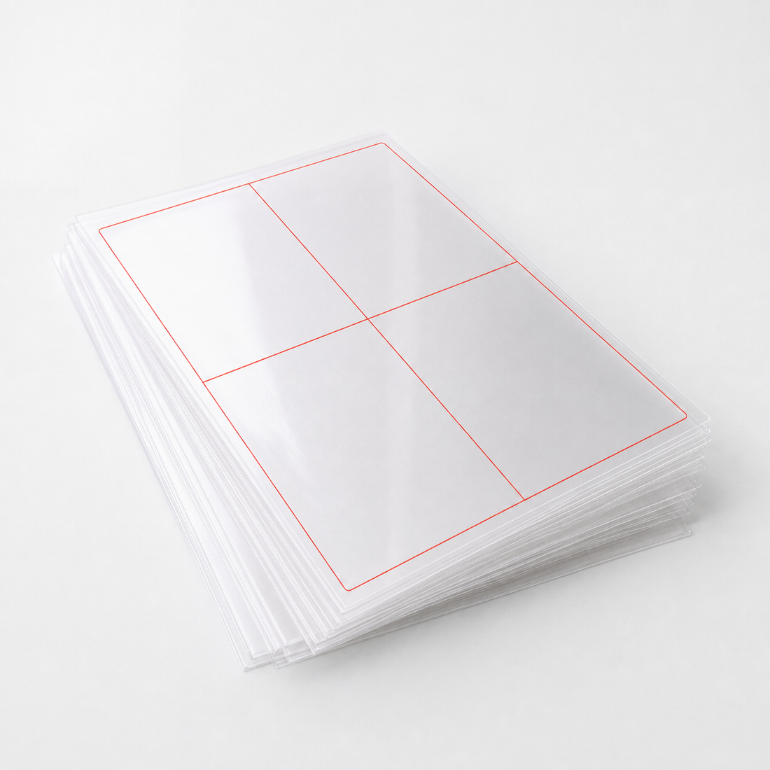 A4 Sheet Printer Labels Crst. Clear Permanent 105mm x 148mm 4 Label/Sheet 100 Sheets/Pack - Omni Packaging 