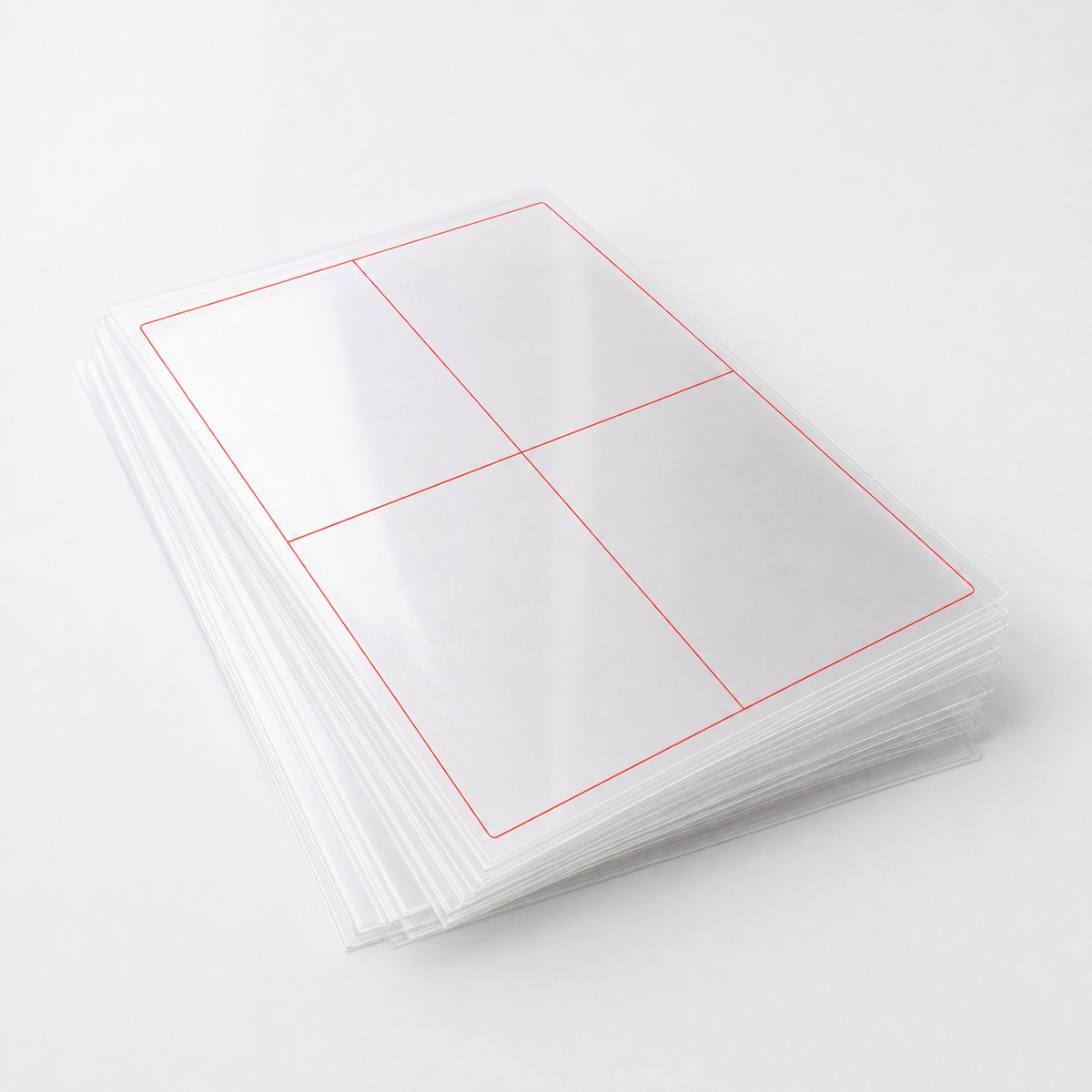 A4 Sheet Printer Labels Crst. Clear Permanent 105mm x 148mm 4 Label/Sheet 100 Sheets/Pack - Omni Packaging 