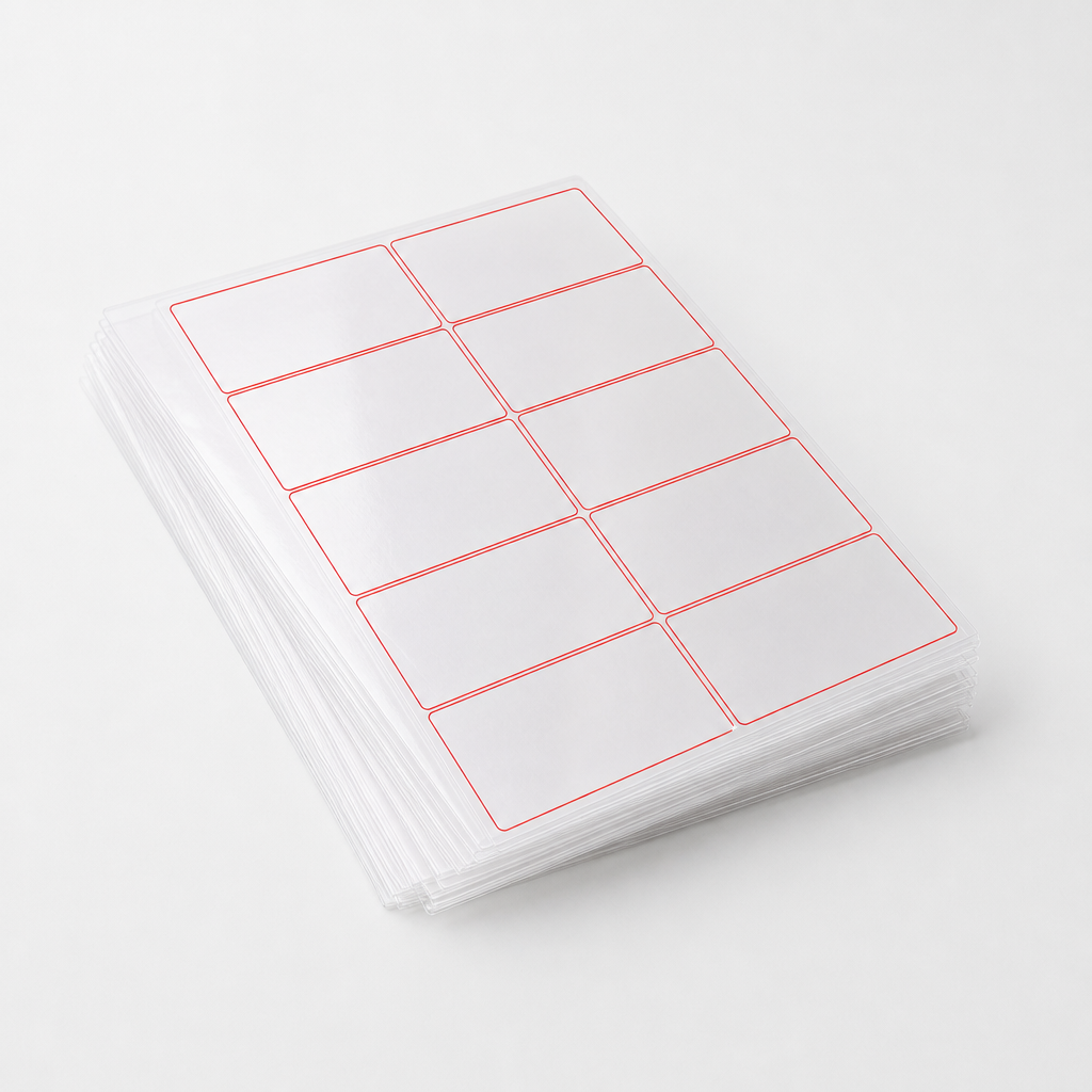 A4 Sheet Printer Labels Crst. Clear Permanent 105mm x 59.4mm 10 Label/Sheet 100 Sheets/Pack - Omni Packaging 