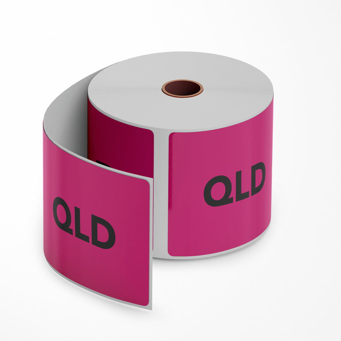 QLD Labels - State Printed Stickers Pink 96mm x 100mm 500/roll - Omni Packaging 
