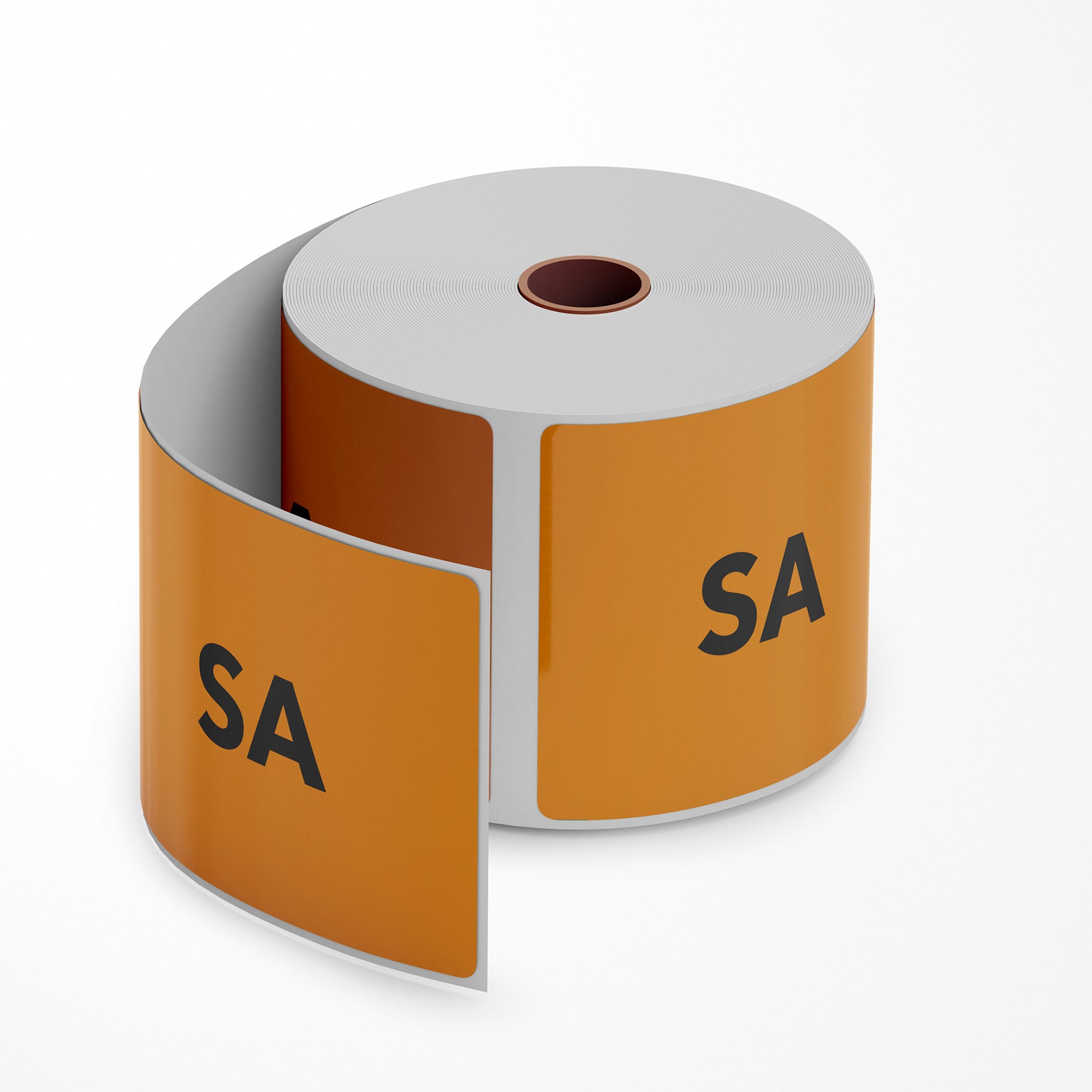 SA Labels - State Printed Stickers Orange 96mm x 100mm 500/roll - Omni Packaging 