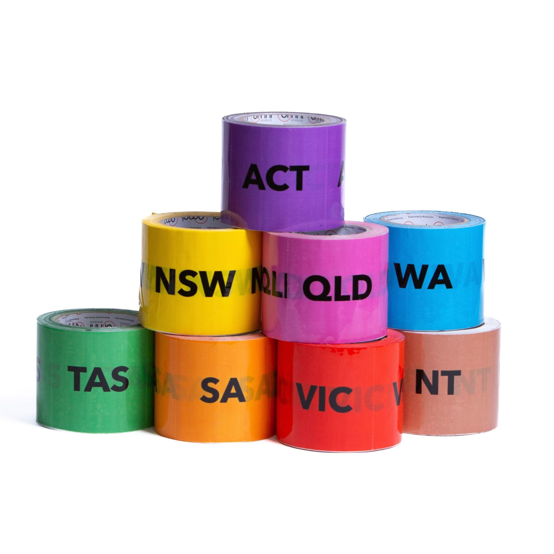SA Label - PVC Perforated Orange 96mm X 100mm 500/roll - Omni Packaging 