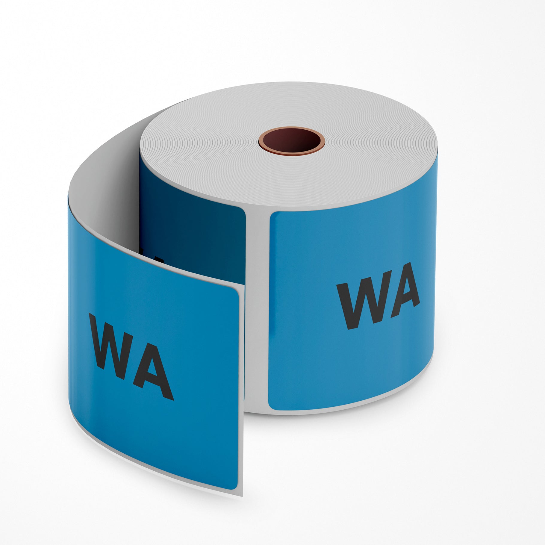 WA Labels - State Printed Stickers Blue 96mm x 100mm 500/roll - Omni Packaging 