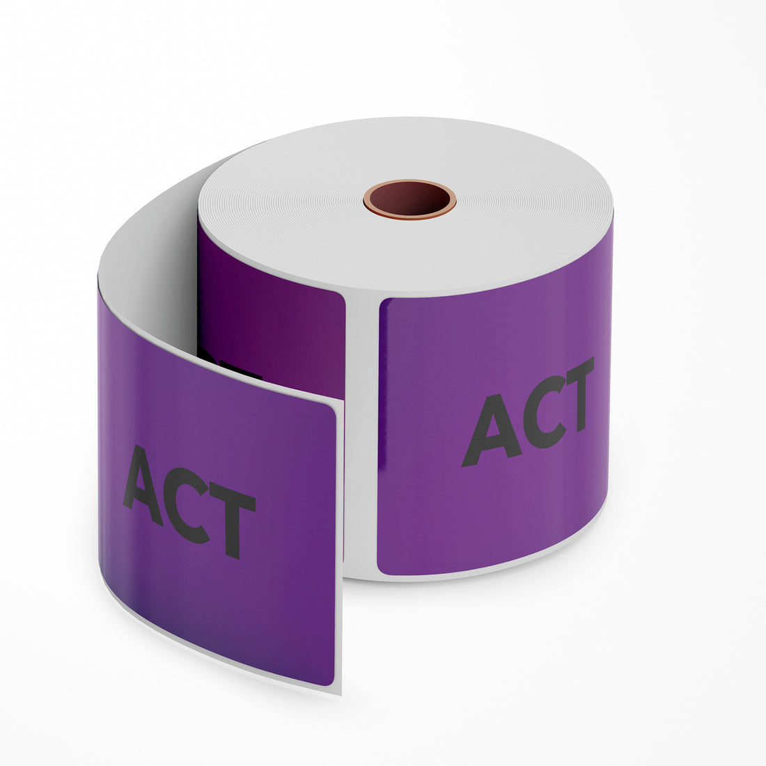 ACT Labels - State Printed Stickers Purple 96mm x 100mm 500/roll - Omni Packaging 