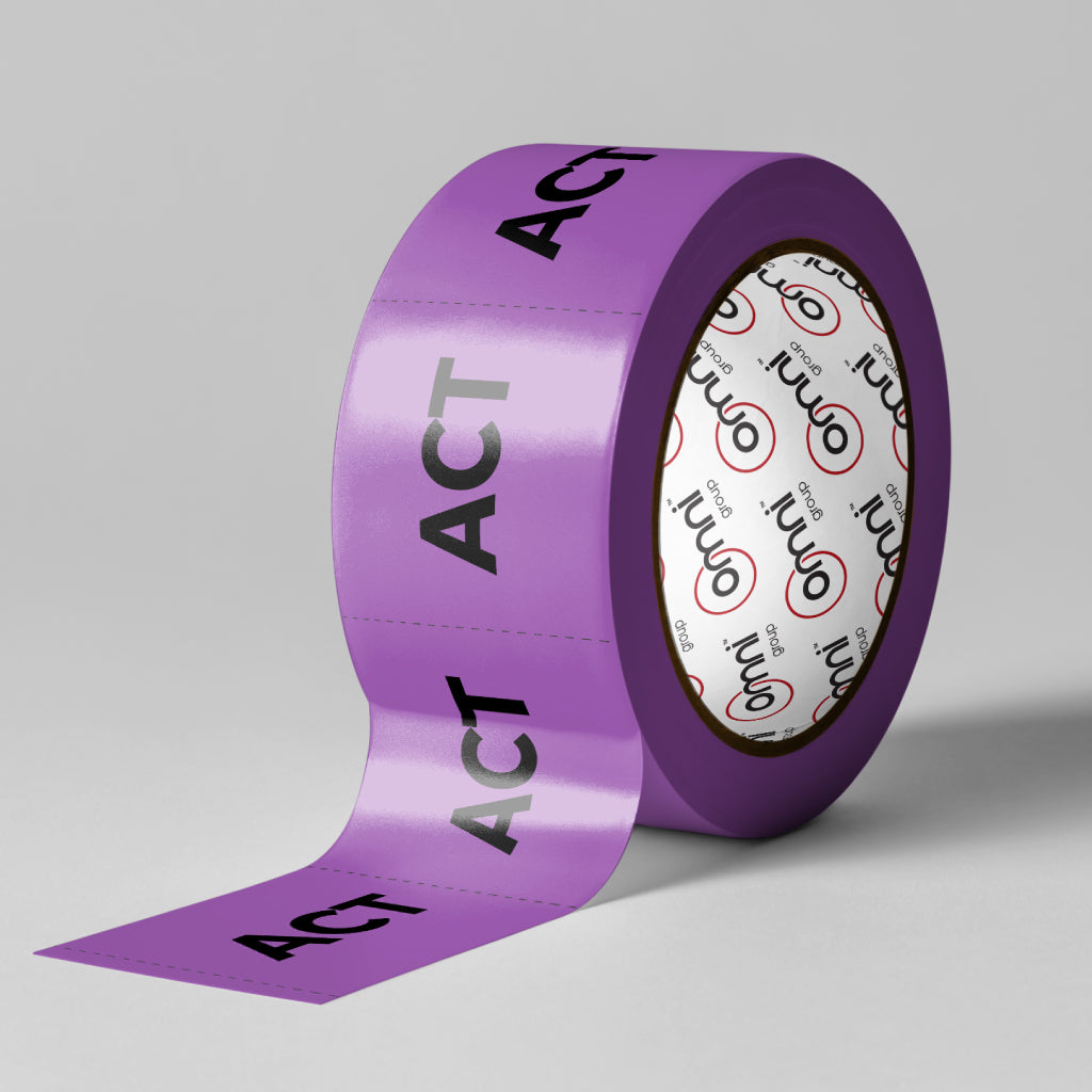 ACT Label - PVC Perforated Purple 96mm X 100mm 500/roll - Omni Packaging 
