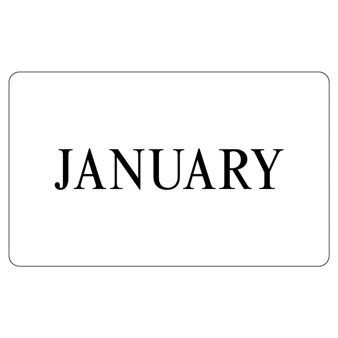 JANUARY Sticker - White 100mm x 165mm 500/roll - Omni Packaging 