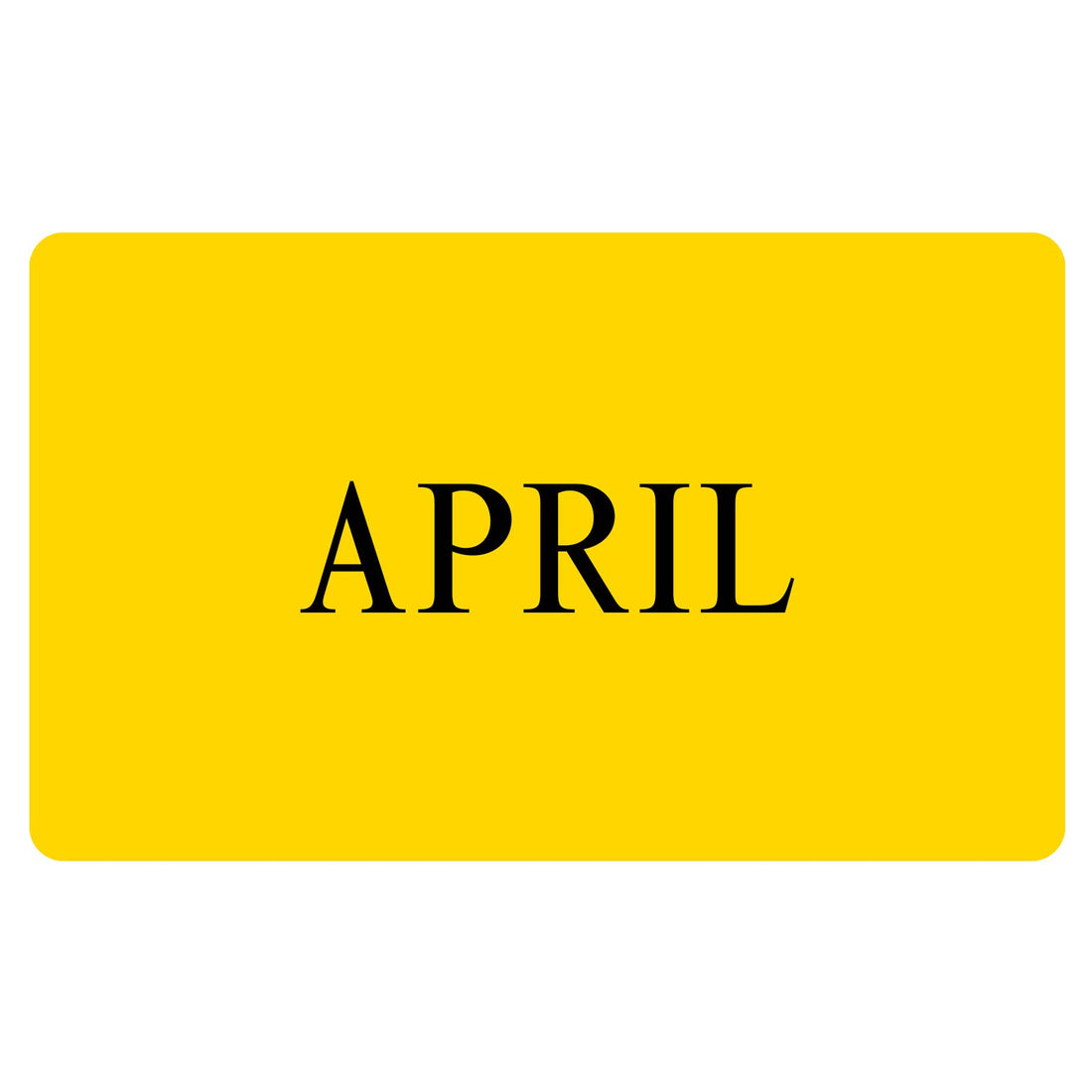 APRIL Sticker - Yellow 100mm x 165mm 500/roll - Omni Packaging 