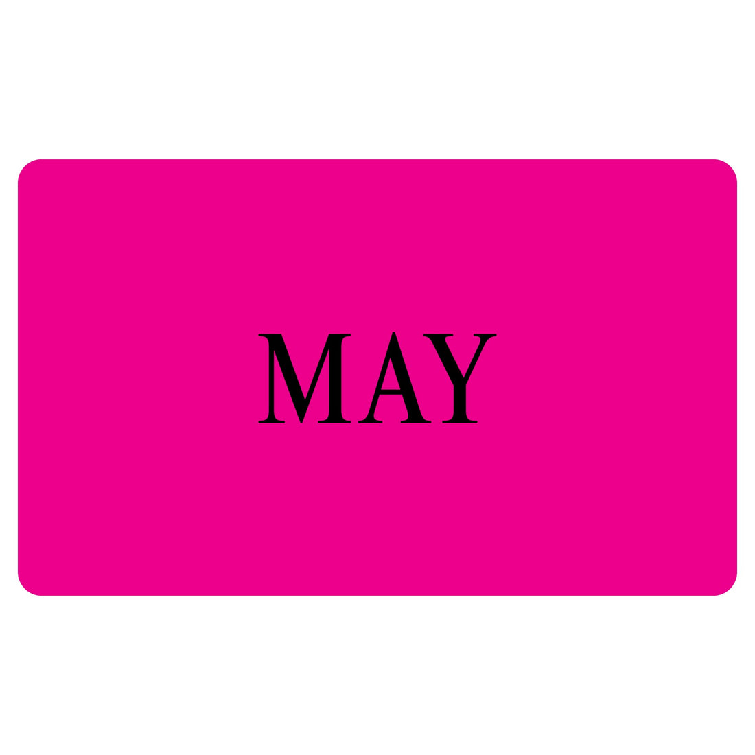 MAY Sticker - Pink 100mm x 165mm 500/roll - Omni Packaging 