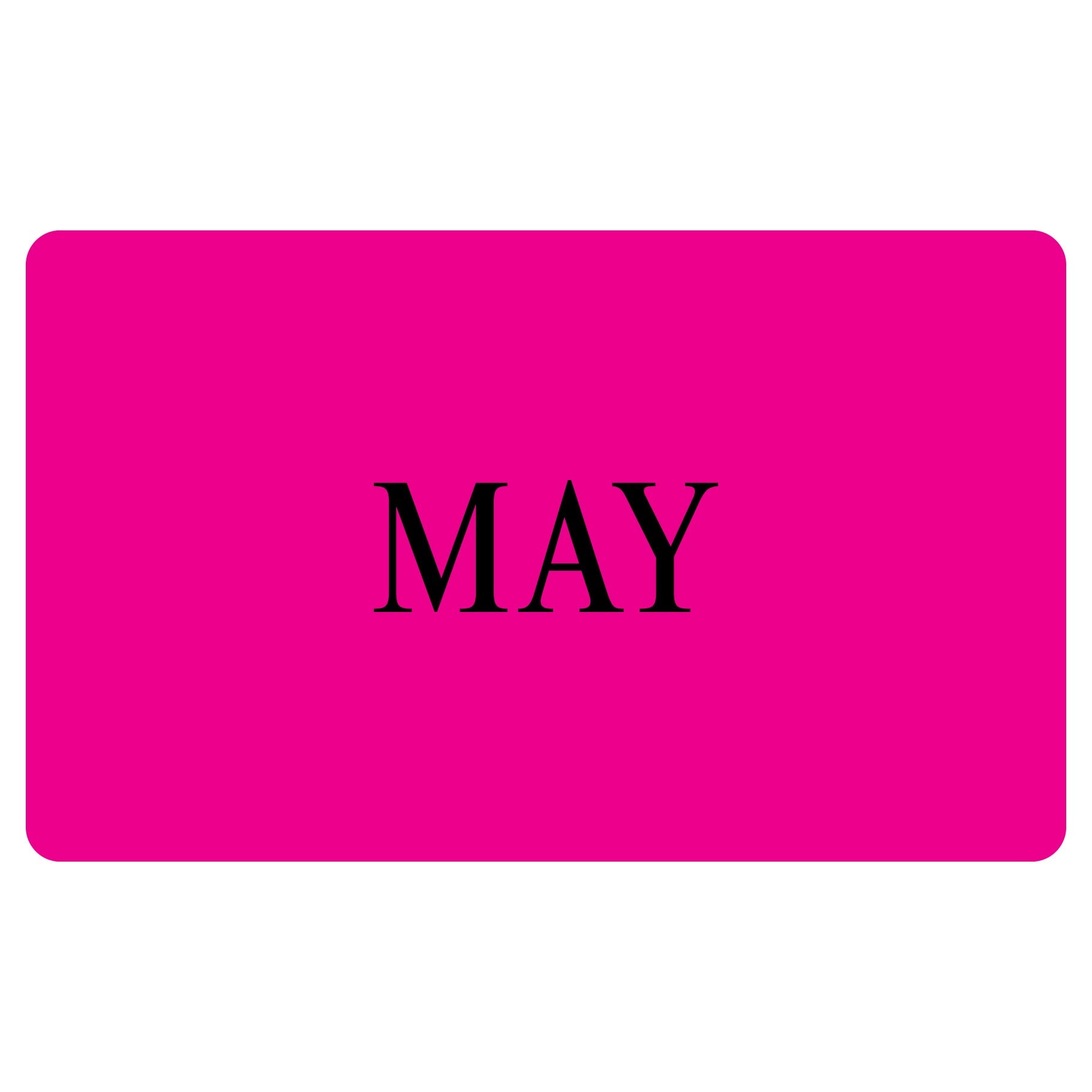 MAY Sticker - Pink 100mm x 165mm 500/roll - Omni Packaging 