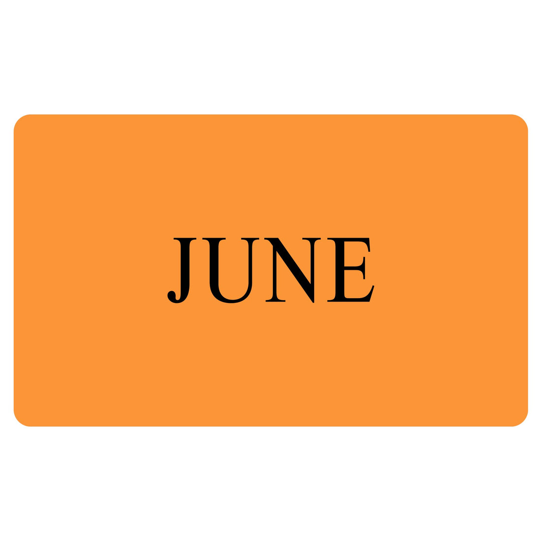 JUNE Sticker - Orange 100mm x 165mm 500/roll - Omni Packaging 