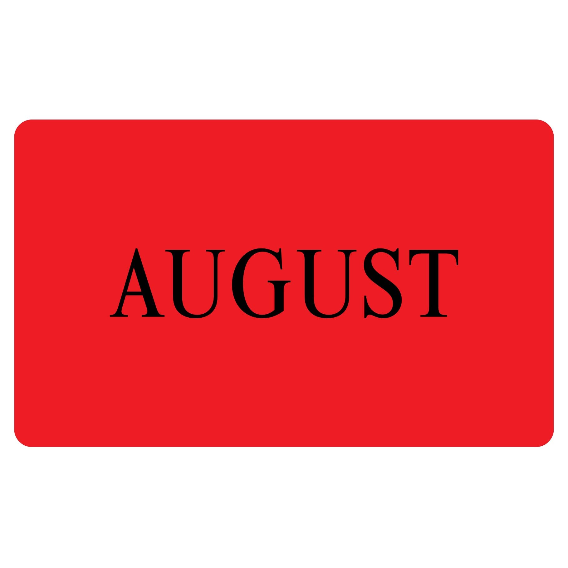 AUGUST Sticker - Red 100mm x 165mm 500/roll - Omni Packaging 